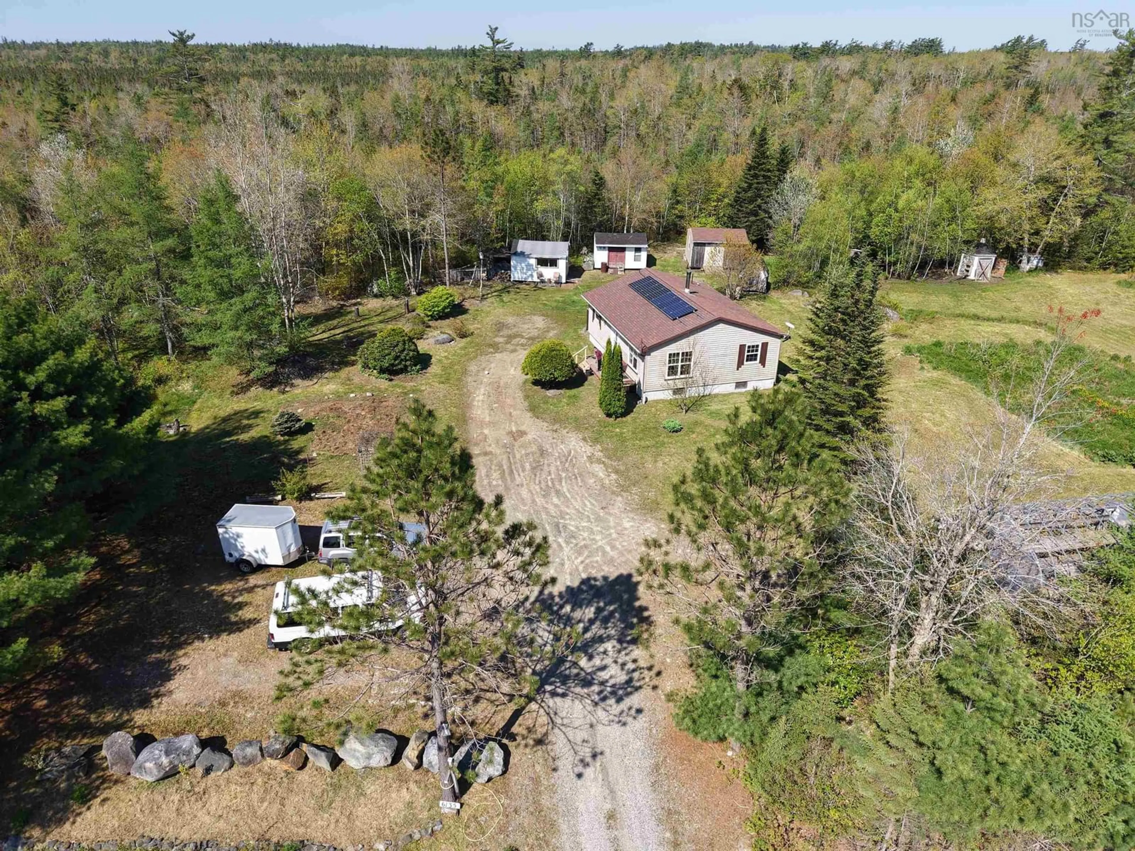 A pic from outside/outdoor area/front of a property/back of a property/a pic from drone, unknown for 6135 Highway 203, Indian Fields Nova Scotia B0T 1W0