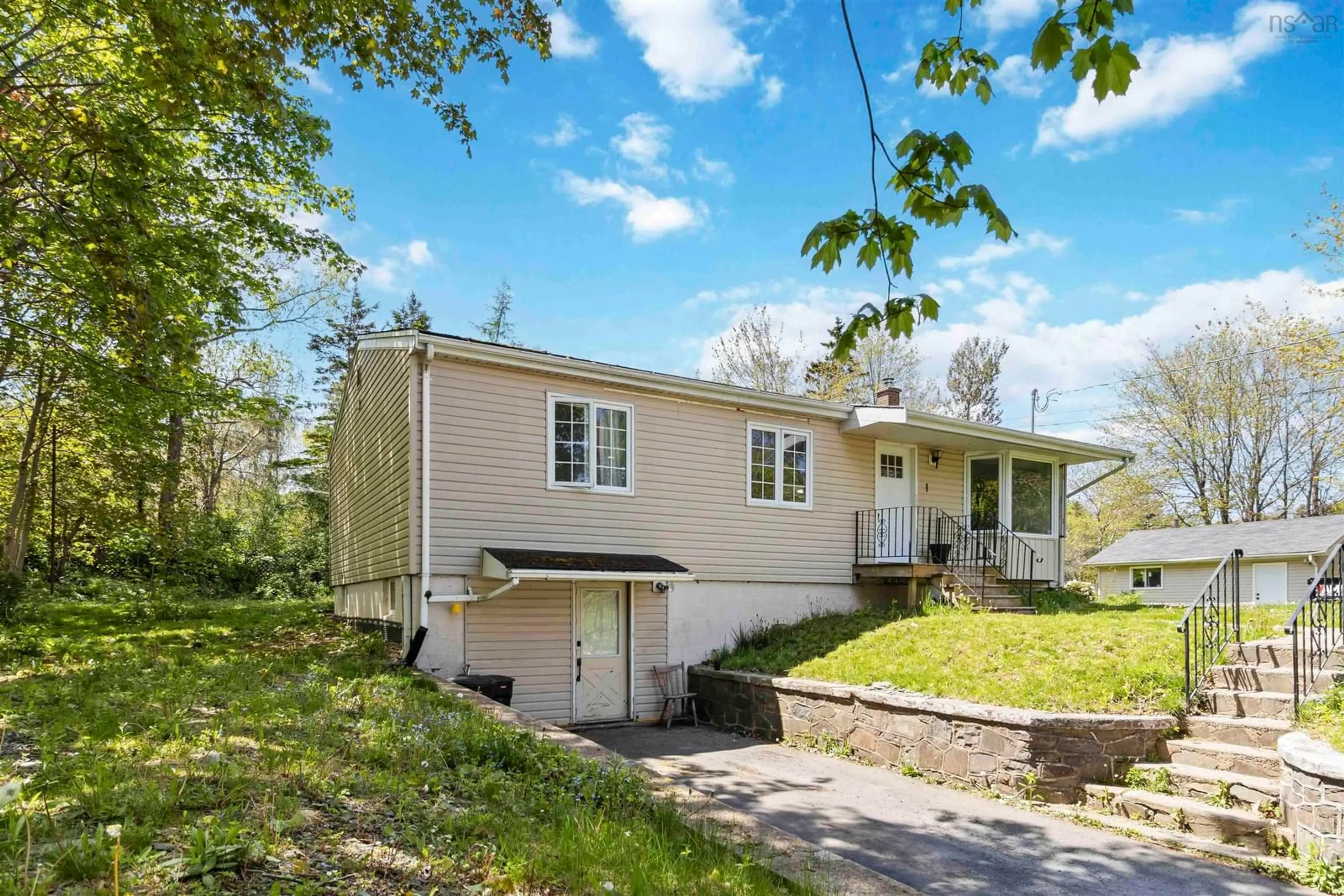 Home with vinyl exterior material, street for 1 Lorne Dr, Westphal Nova Scotia B2Z 1B2