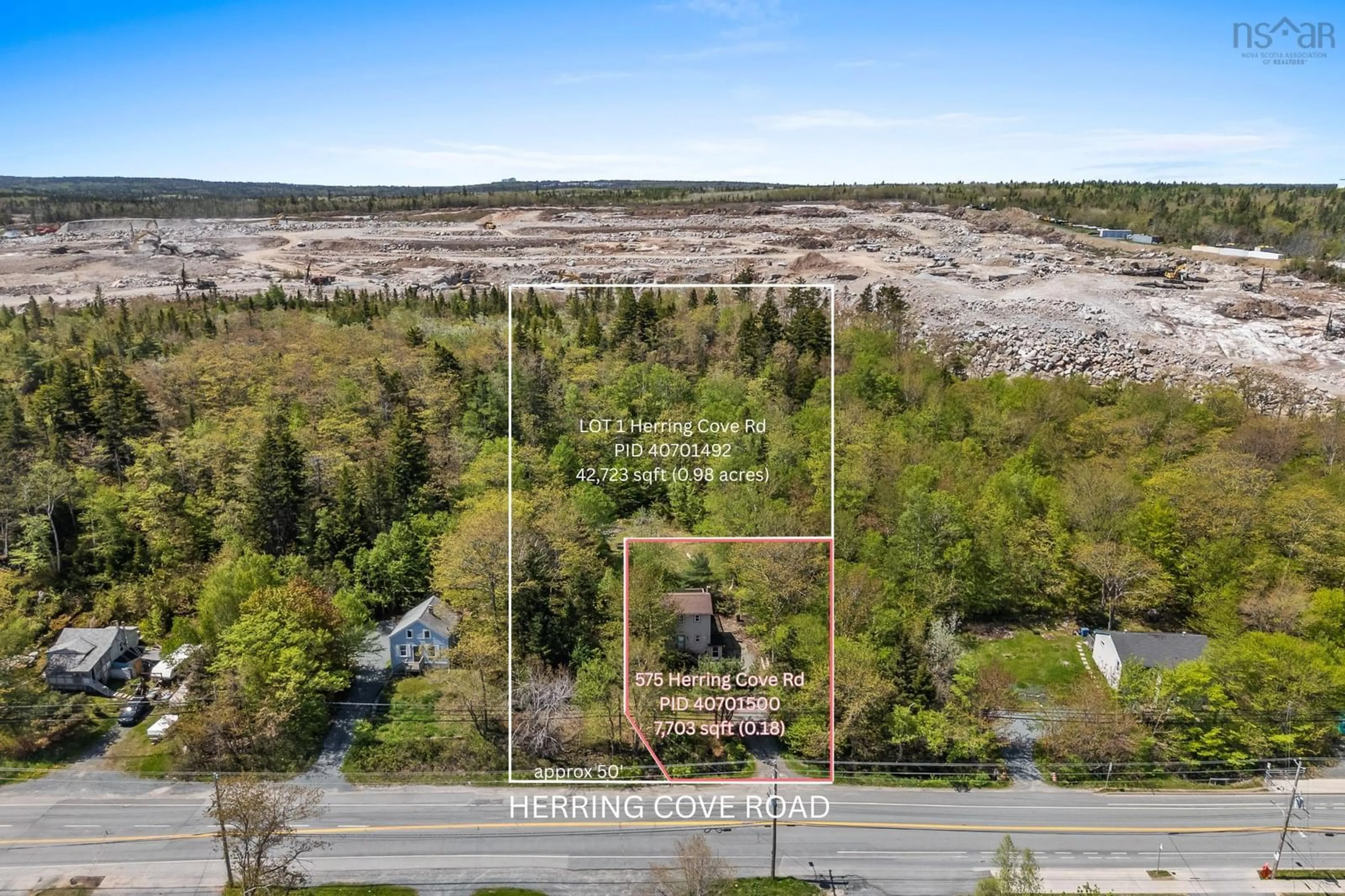 A pic from outside/outdoor area/front of a property/back of a property/a pic from drone, water/lake/river/ocean view for 575 Herring Cove Rd, Spryfield Nova Scotia B3R 1X5