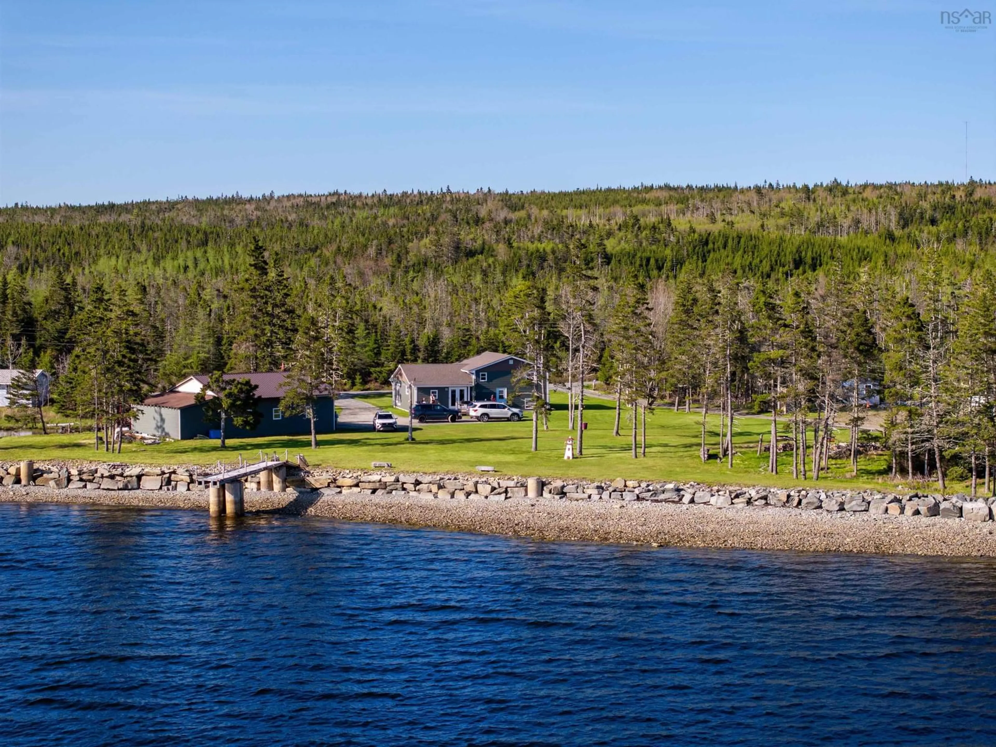 A pic from outside/outdoor area/front of a property/back of a property/a pic from drone, water/lake/river/ocean view for 276 Passage Rd, Watt Section Nova Scotia B0J 3B0