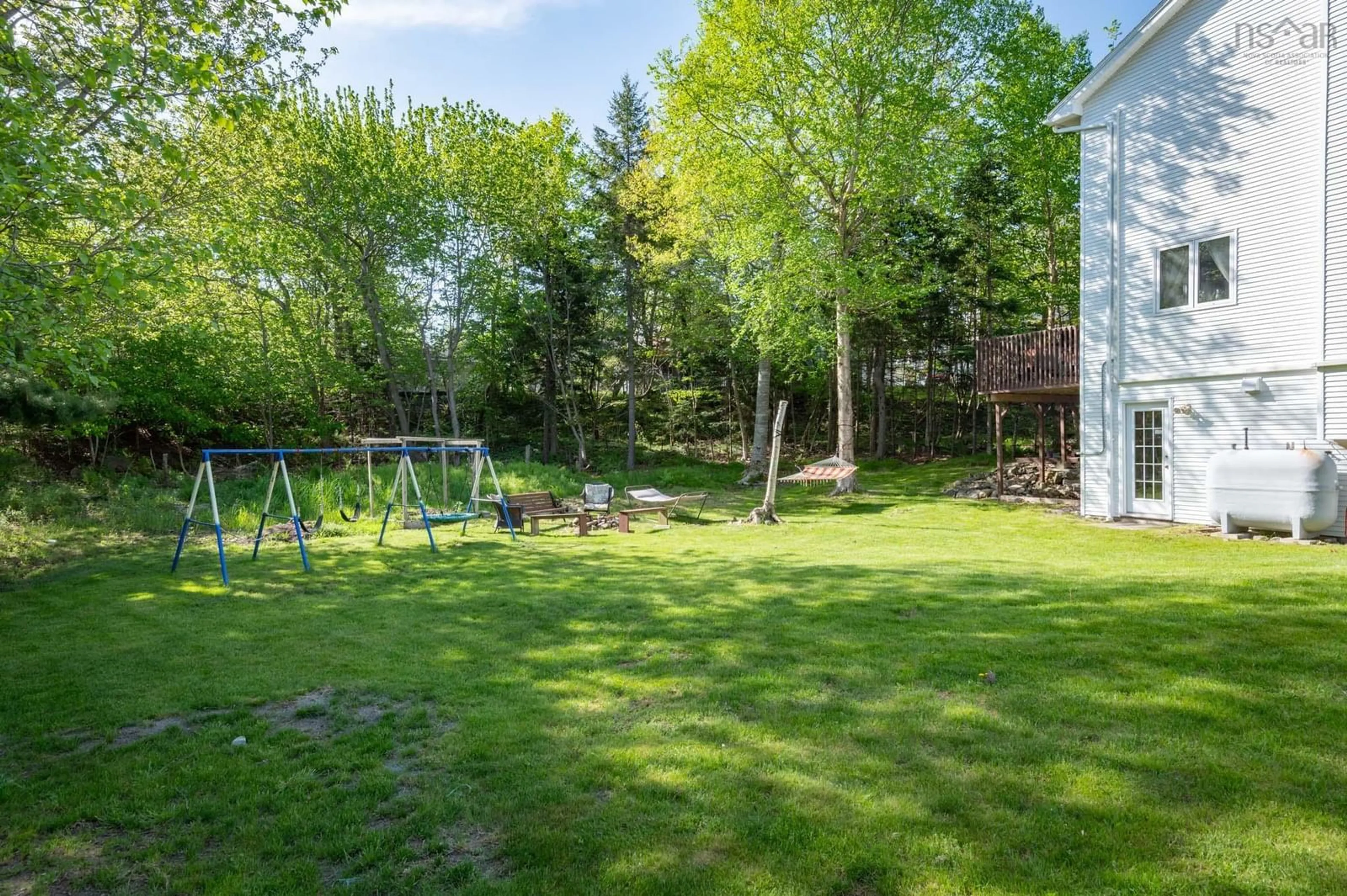 Patio, forest/trees view for 23 Moss Crt, Halifax Nova Scotia B3S 1E2