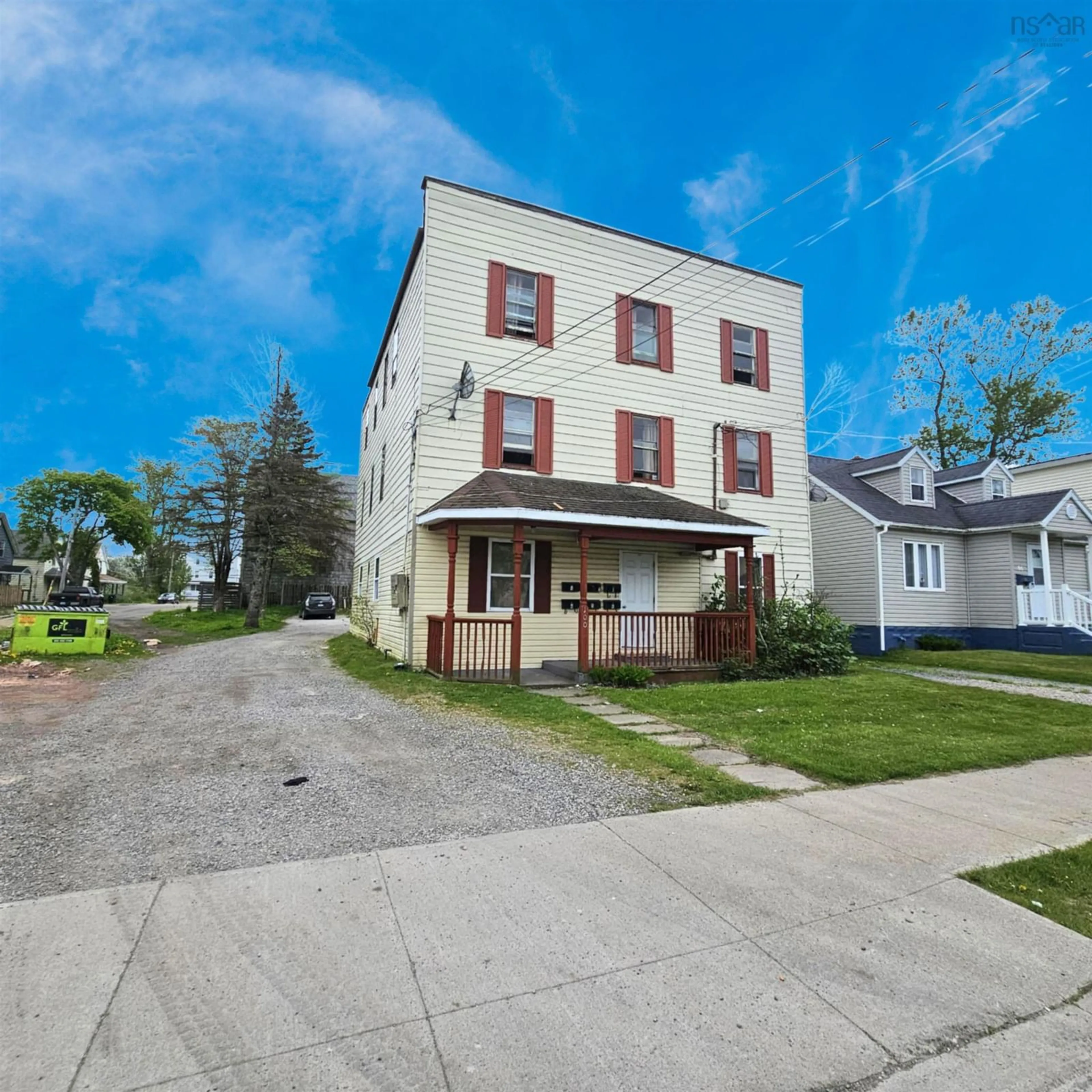 A pic from outside/outdoor area/front of a property/back of a property/a pic from drone, street for 100 York St, Sydney Nova Scotia B1P 6B4
