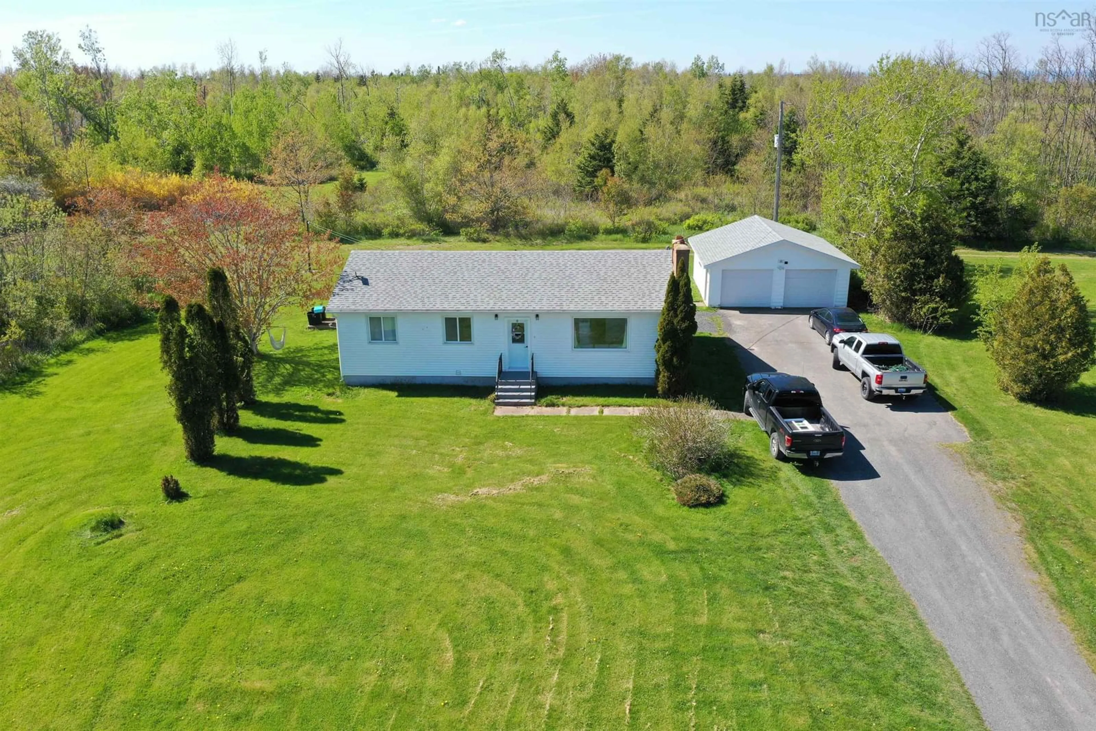 A pic from outside/outdoor area/front of a property/back of a property/a pic from drone, unknown for 19 Danas Lane, Ponds Nova Scotia B0K 1G0