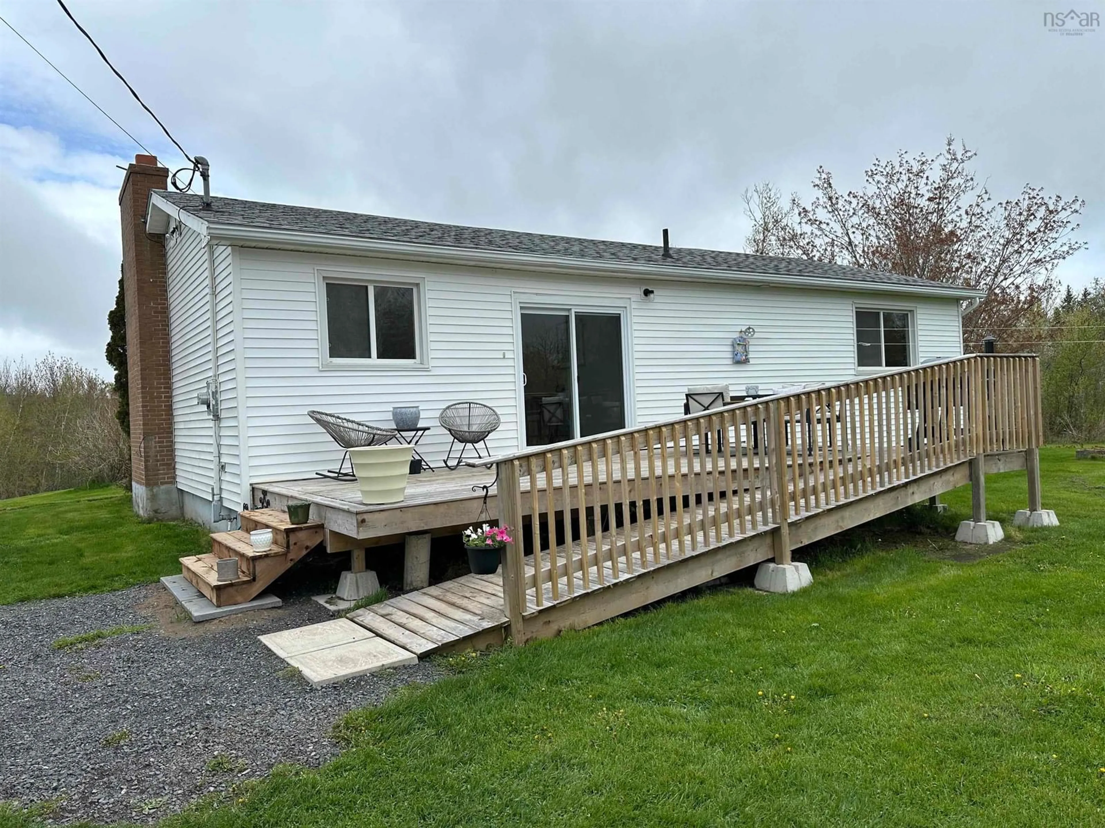 Patio, water/lake/river/ocean view for 19 Danas Lane, Ponds Nova Scotia B0K 1G0