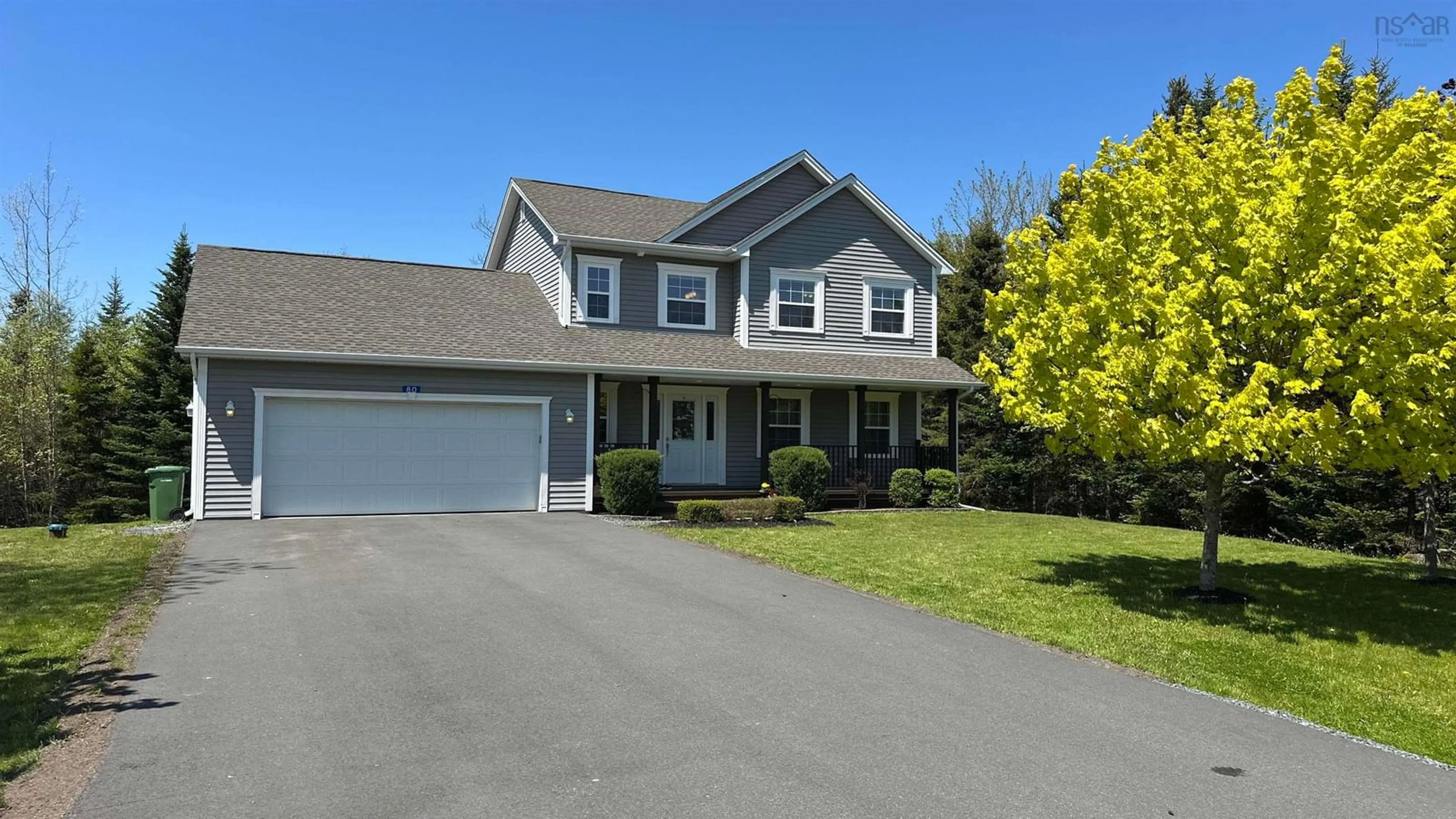 Home with vinyl exterior material, street for 80 Burris Dr, Valley Nova Scotia B6L 3B6