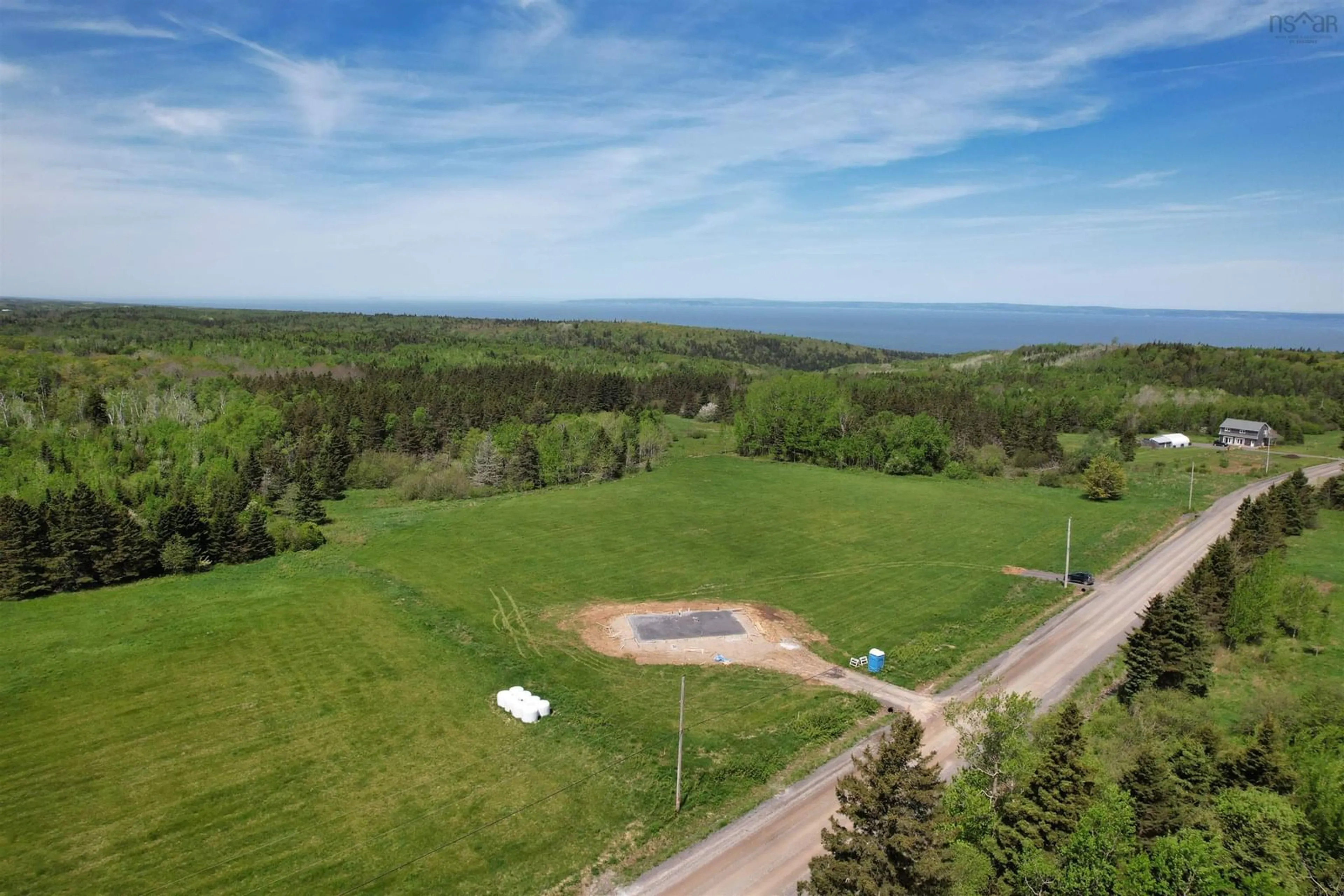 A pic from outside/outdoor area/front of a property/back of a property/a pic from drone, water/lake/river/ocean view for 633 Ross Creek Rd, Ross Creek Nova Scotia B0P 1H0