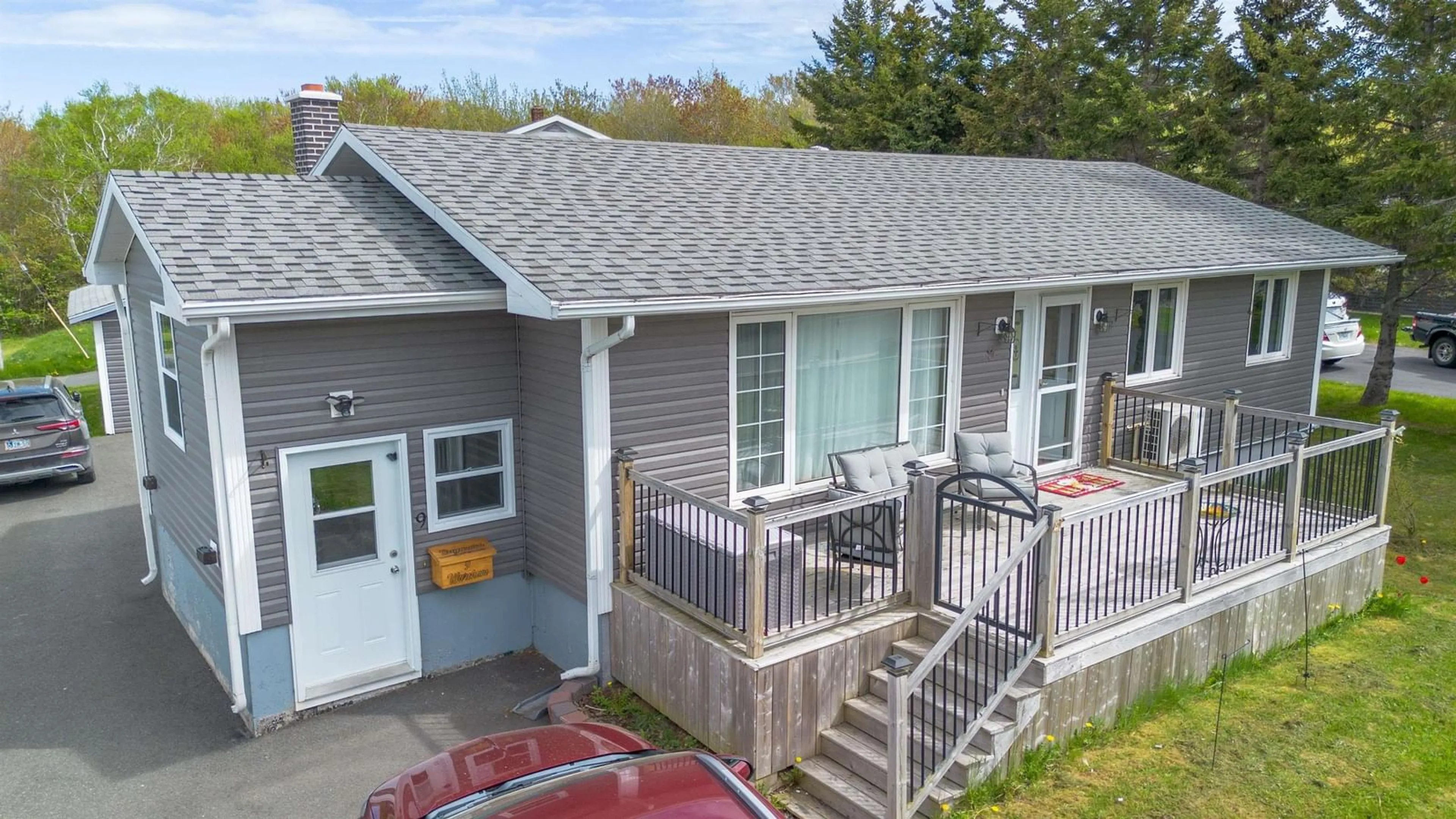 A pic from outside/outdoor area/front of a property/back of a property/a pic from drone, street for 9 Edina St, Glace Bay Nova Scotia B1A 1G6