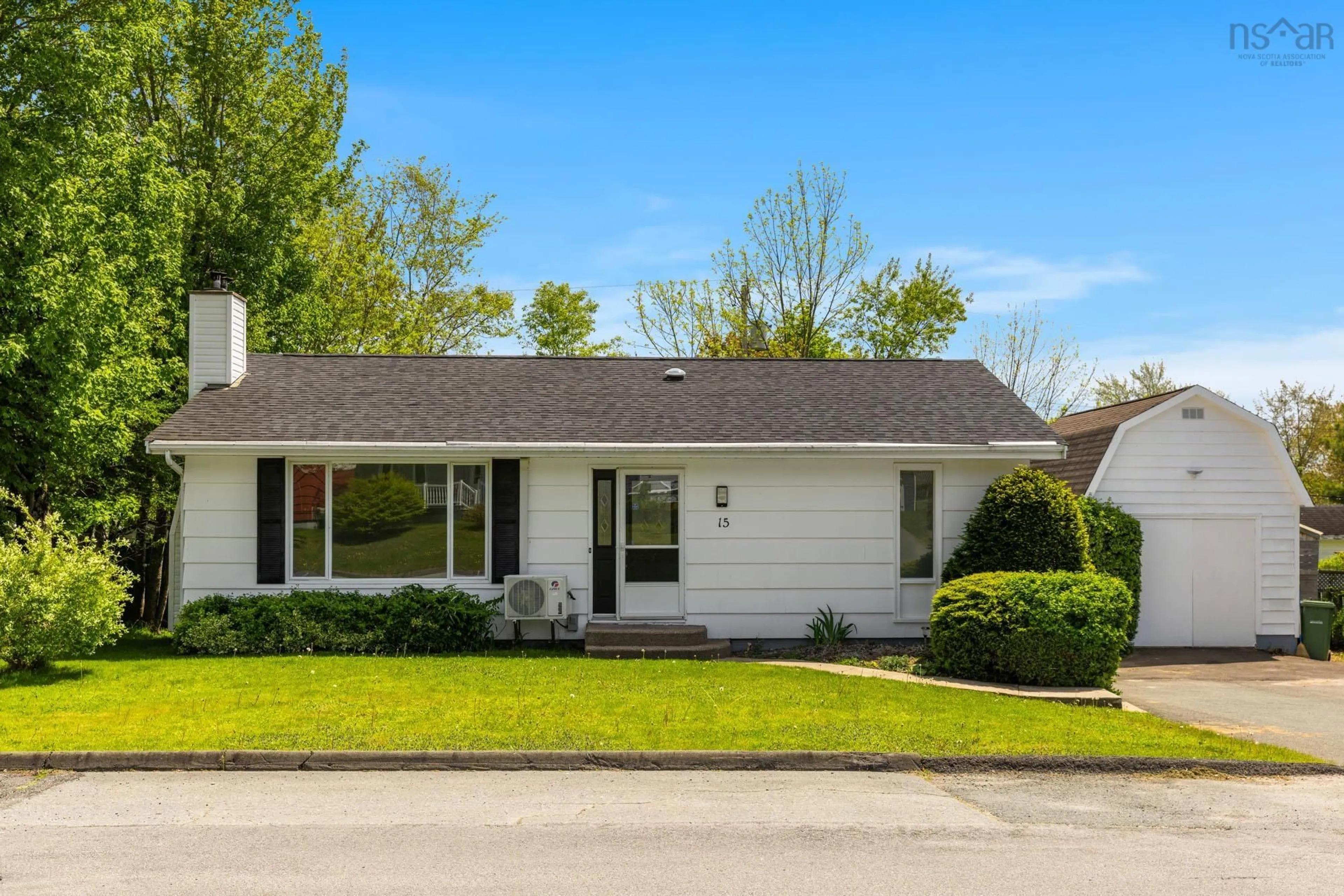 Home with vinyl exterior material, street for 15 Belvedere Dr, Lower Sackville Nova Scotia B4C 2M1