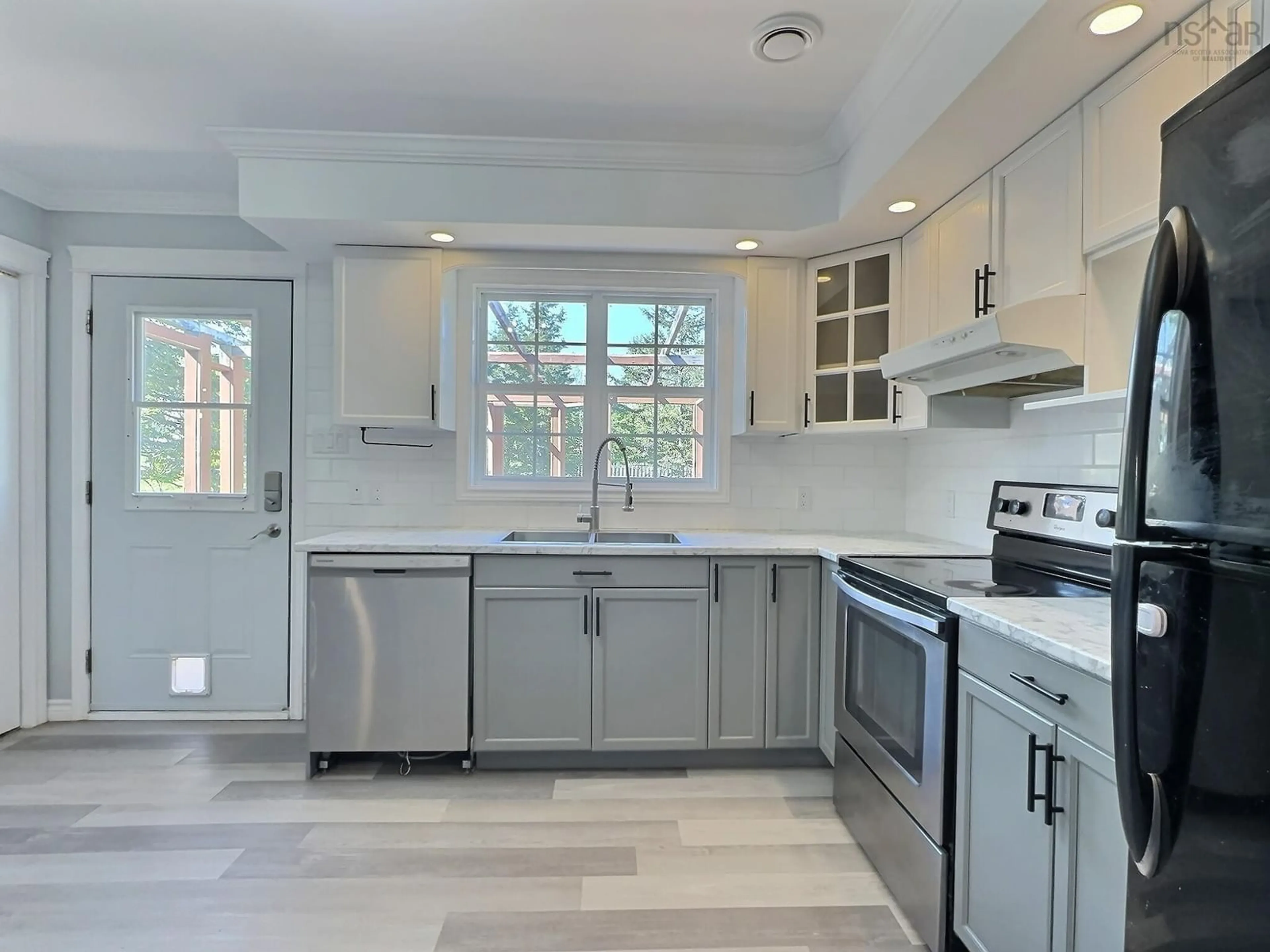 Open concept kitchen, ceramic/tile floor for 224 Harmony Rd, Salmon River Nova Scotia B6L 3P6