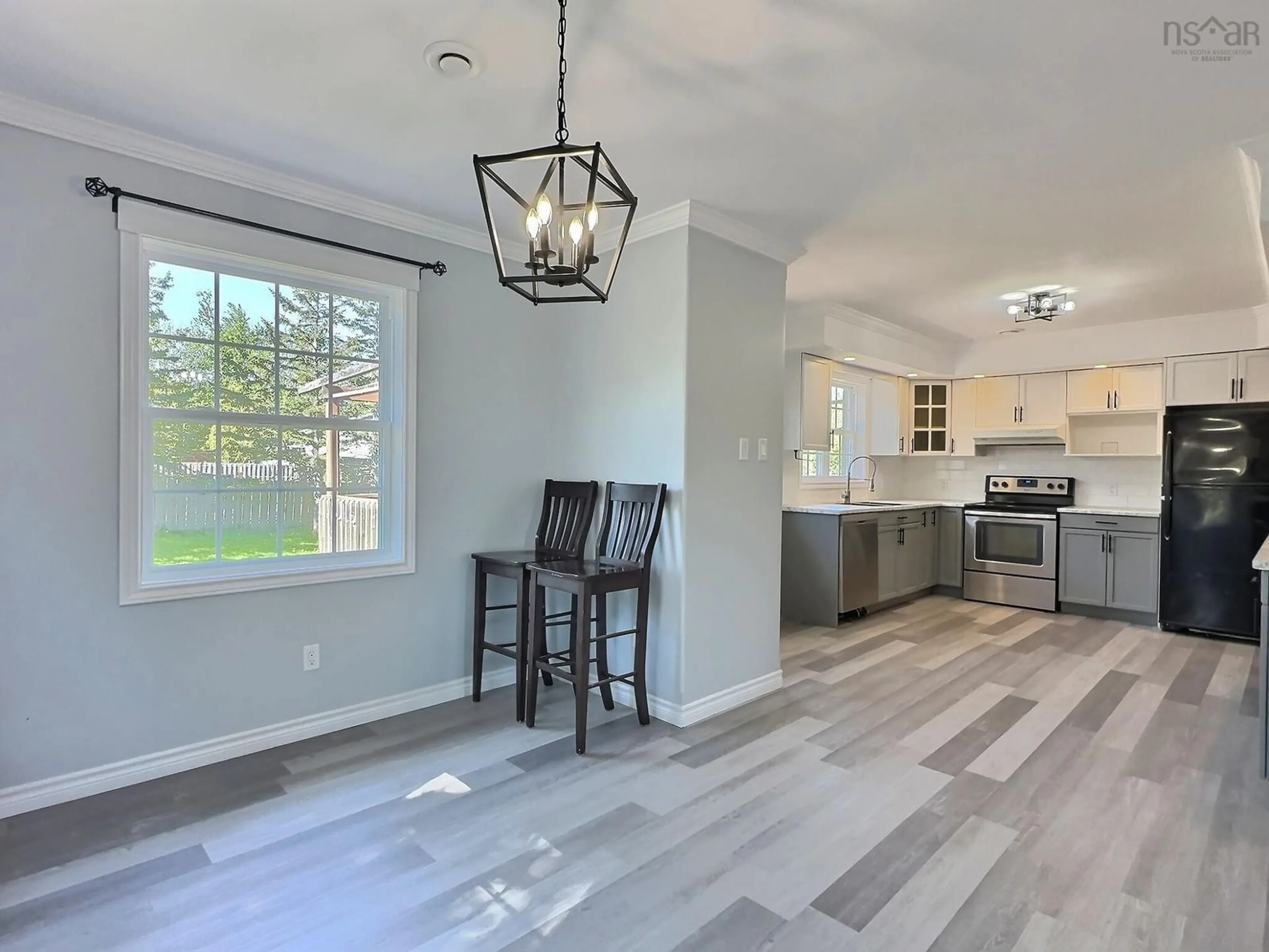 Open concept kitchen, ceramic/tile floor for 224 Harmony Rd, Salmon River Nova Scotia B6L 3P6