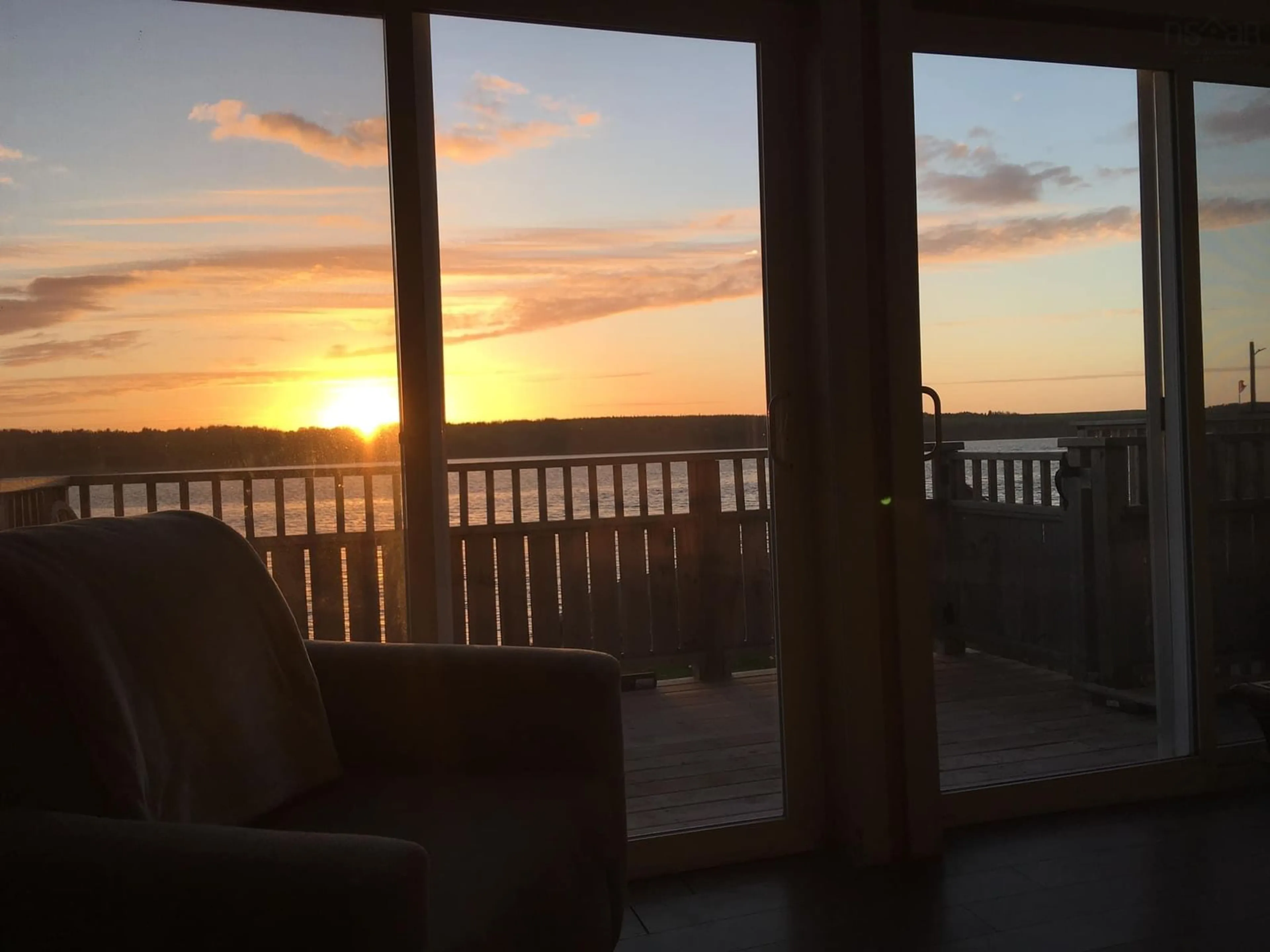 Balcony in the apartment, water/lake/river/ocean view for 15319 Cabot Trail, Chéticamp Nova Scotia B0E 1H0