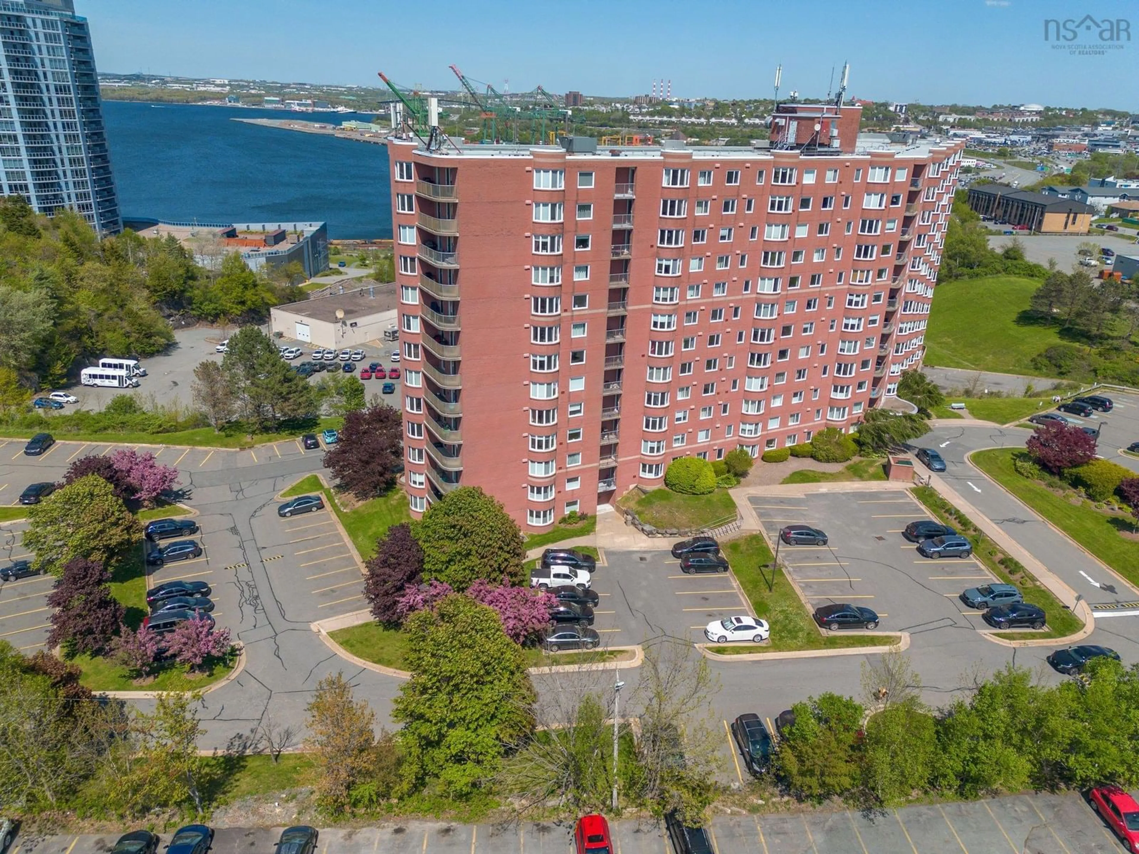 A pic from outside/outdoor area/front of a property/back of a property/a pic from drone, water/lake/river/ocean view for 45 Vimy Ave #612, Halifax Nova Scotia B3M 4C5