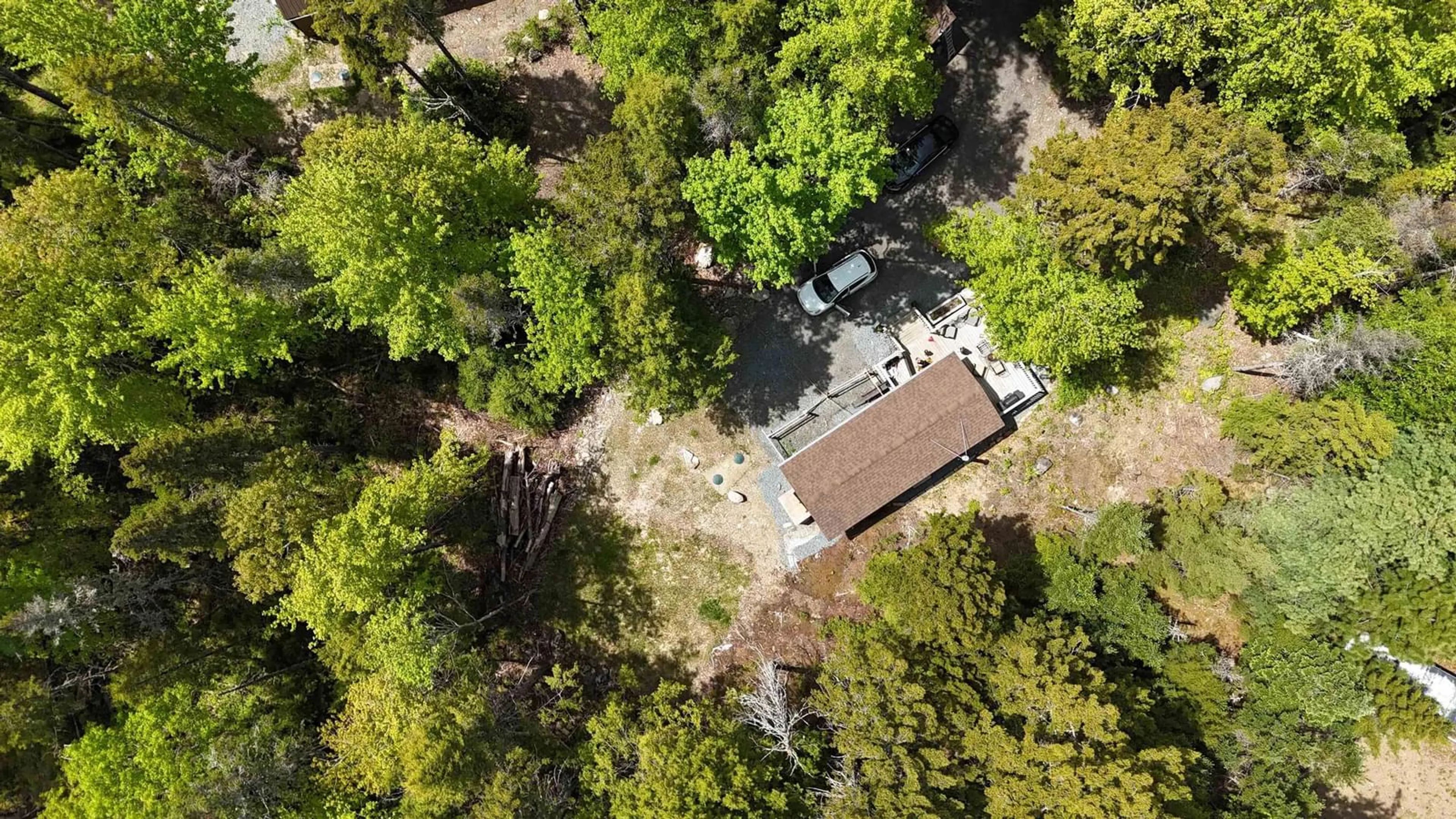 A pic from outside/outdoor area/front of a property/back of a property/a pic from drone, forest/trees view for 731 Baker Point Rd, Molega North Nova Scotia B0T 1X0