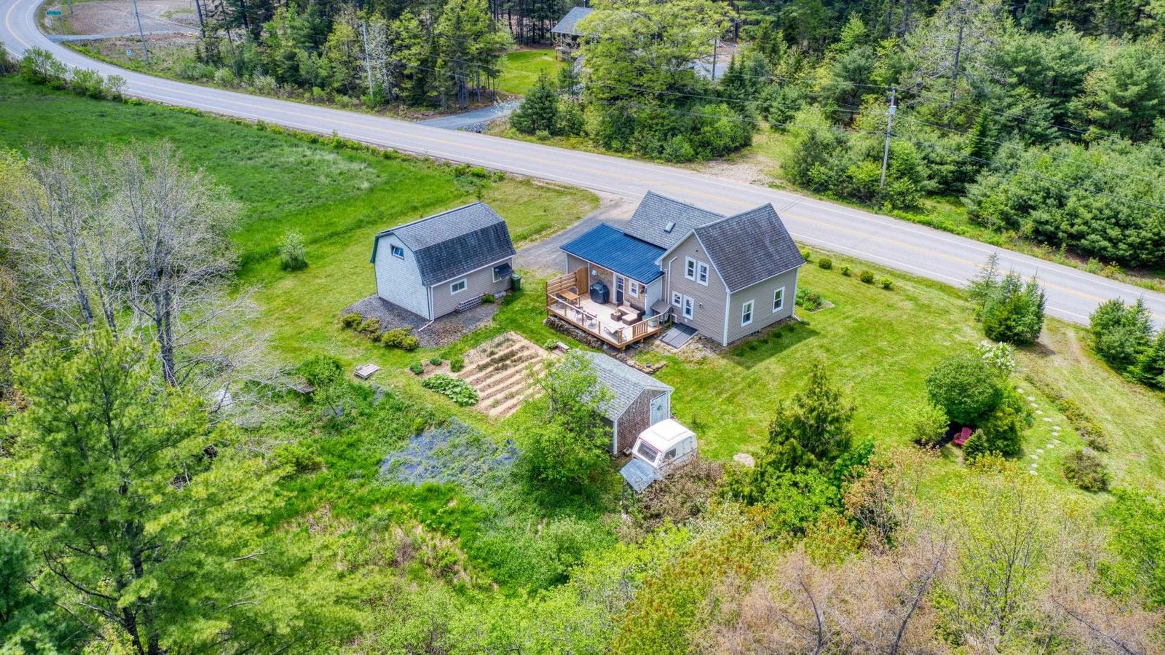 A pic from outside/outdoor area/front of a property/back of a property/a pic from drone, unknown for 824 Pine Grove Rd, Pine Grove Nova Scotia B0J 2C0