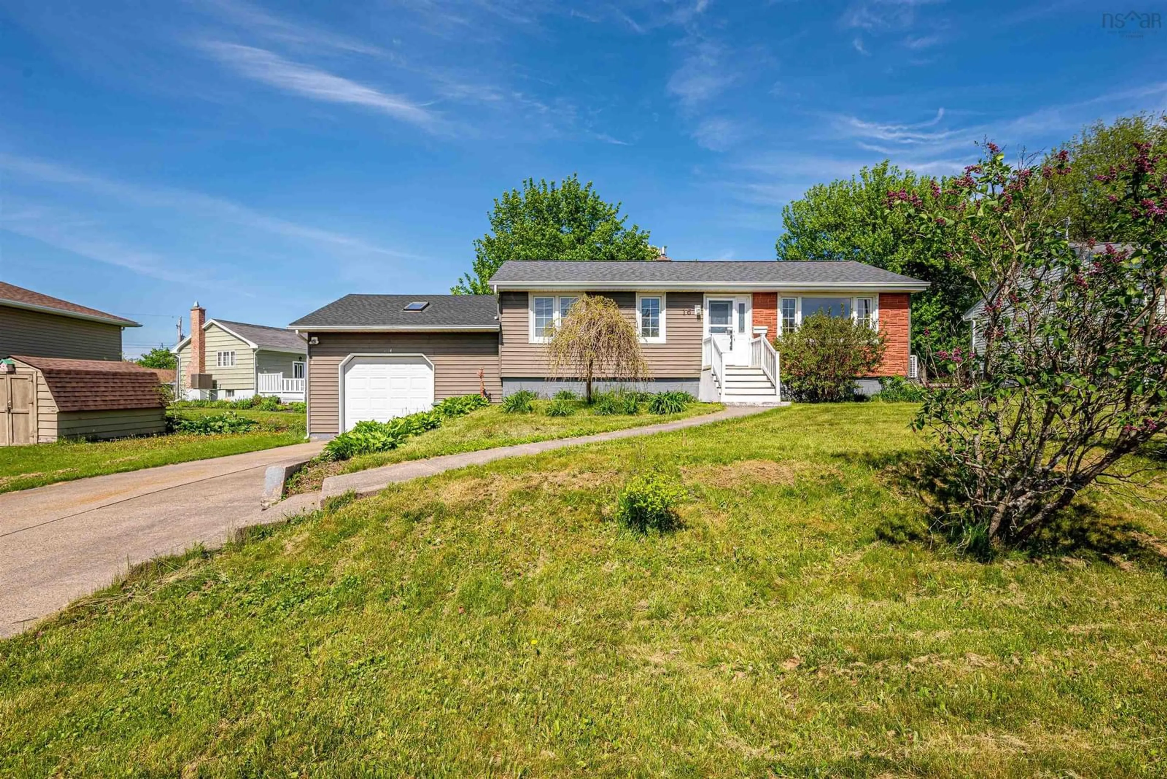 Home with vinyl exterior material, street for 16 Brigadoon Dr, Dartmouth Nova Scotia B2W 2B5
