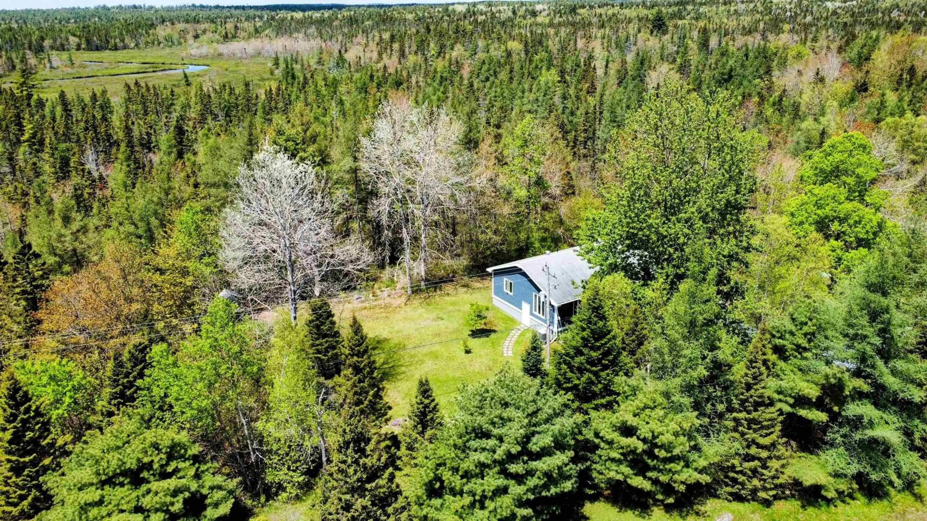A pic from outside/outdoor area/front of a property/back of a property/a pic from drone, forest/trees view for 362 Middlewood Diversion, Middlewood Nova Scotia B4V 6L8