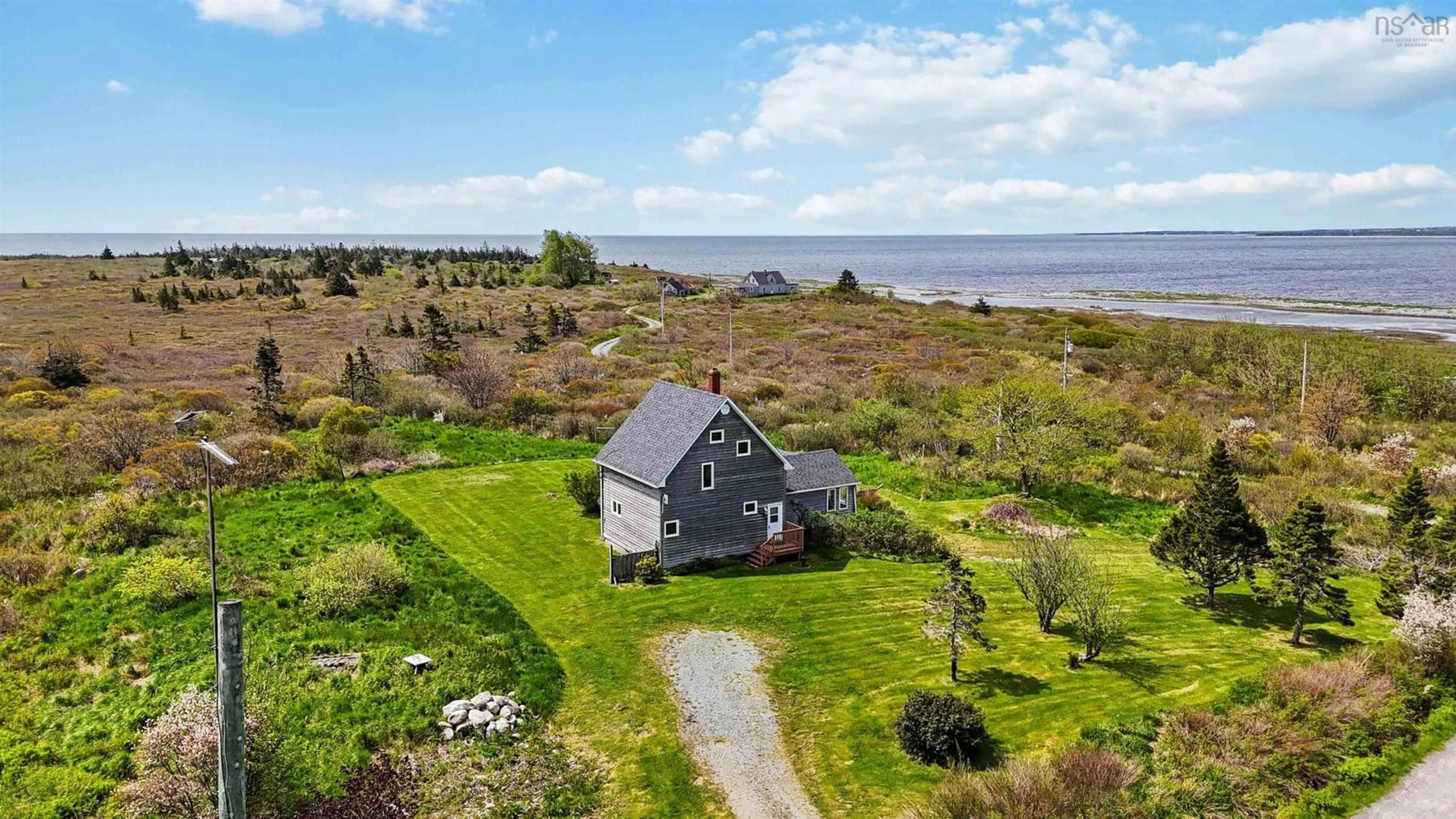A pic from outside/outdoor area/front of a property/back of a property/a pic from drone, water/lake/river/ocean view for 21 West Berlin Wharf Rd, West Berlin Nova Scotia B0J 2H0