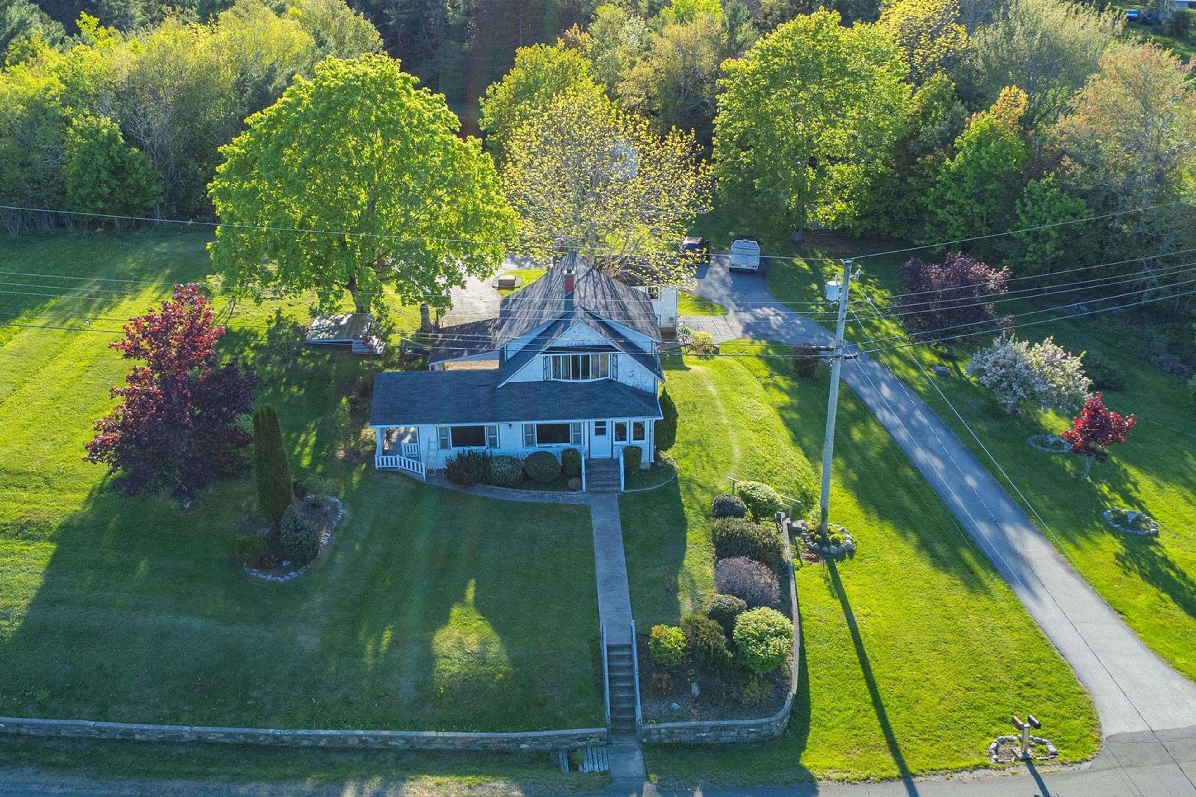 A pic from outside/outdoor area/front of a property/back of a property/a pic from drone, street for 488 Langford Rd, Southville Nova Scotia B0W 3T0