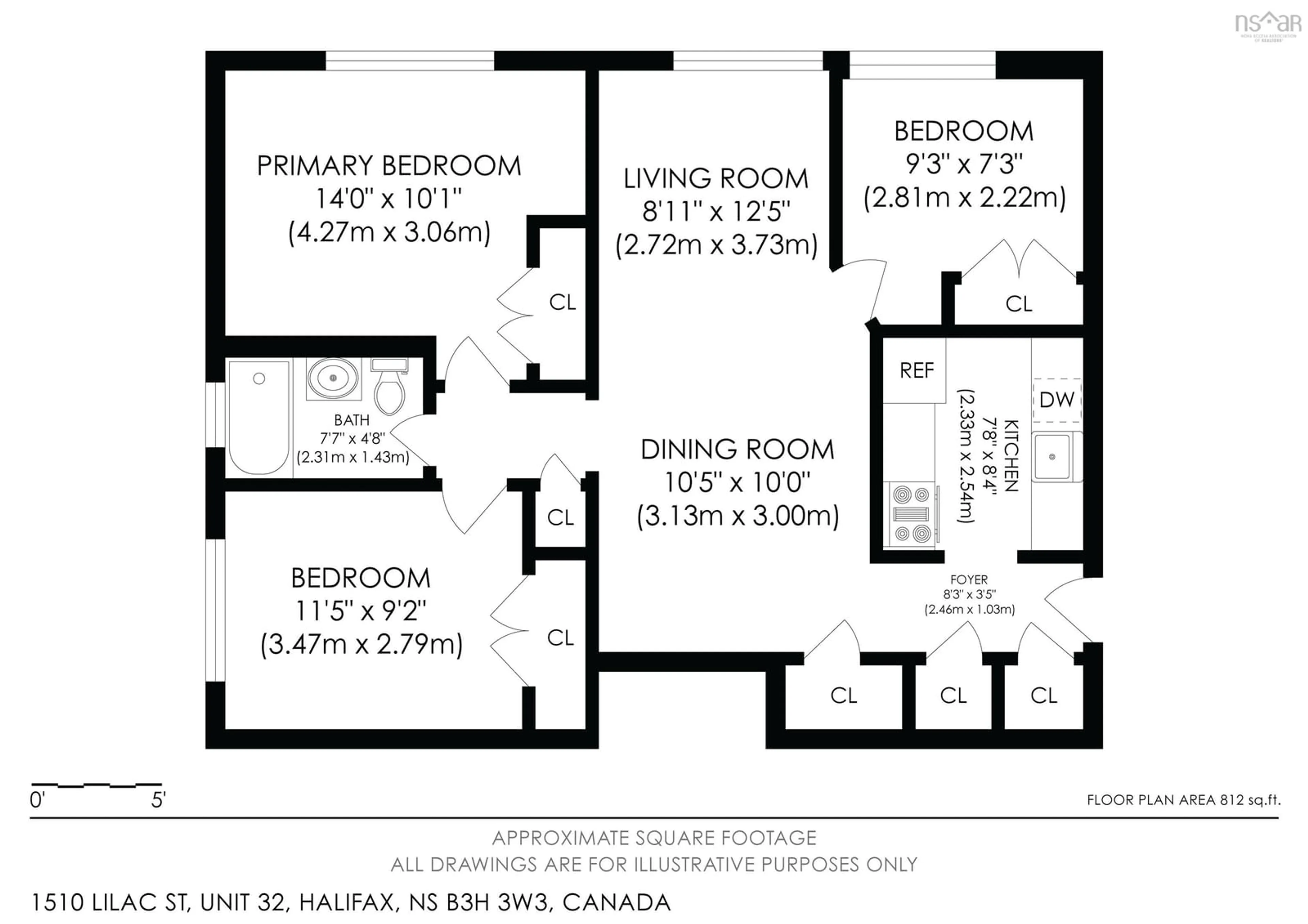 Floor plan for 1510 Lilac Street #32, South End Nova Scotia B3H 3W3