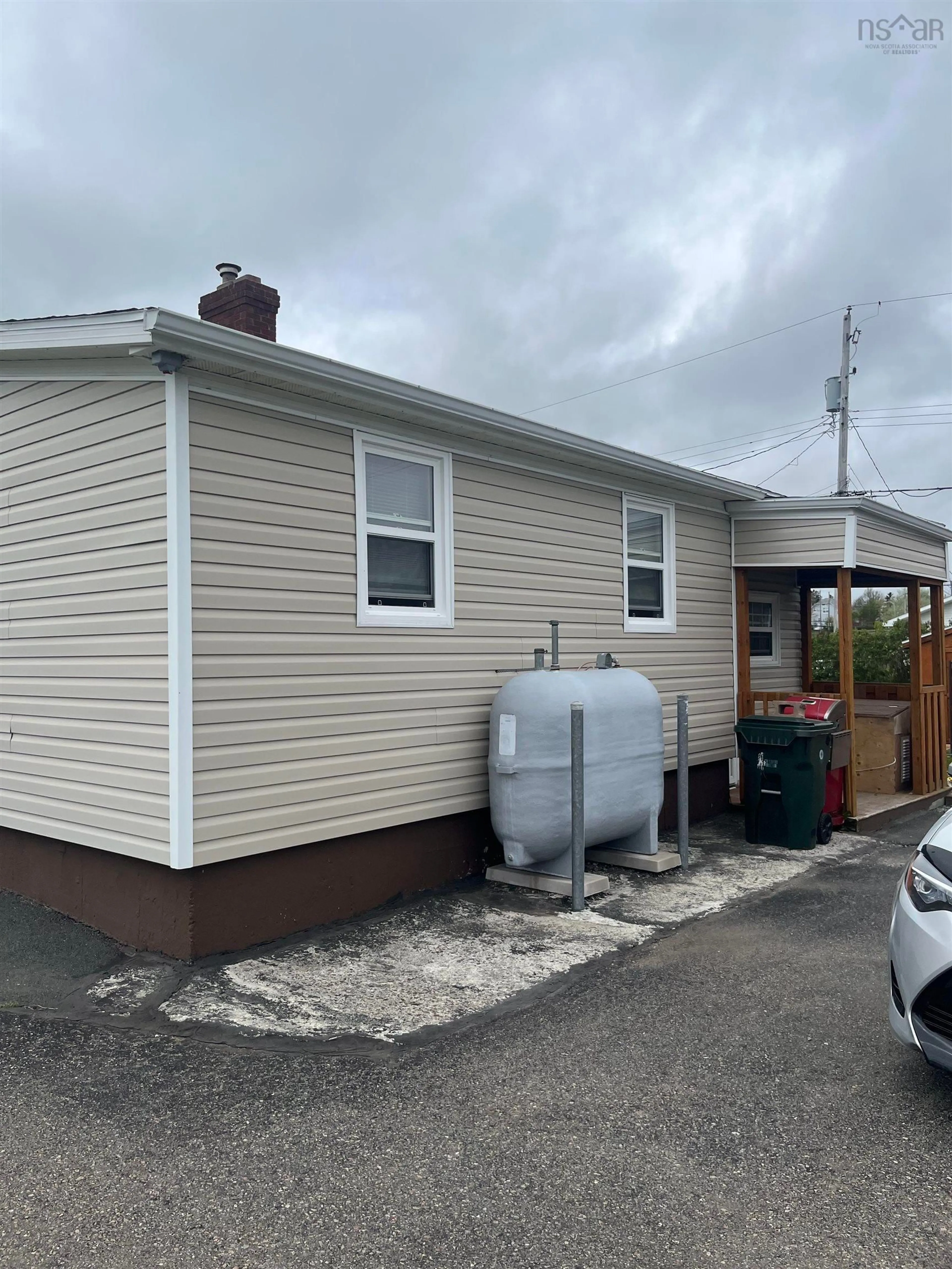 Home with vinyl exterior material, street for 321 Kings Rd, Dominion Nova Scotia B1G 1J7