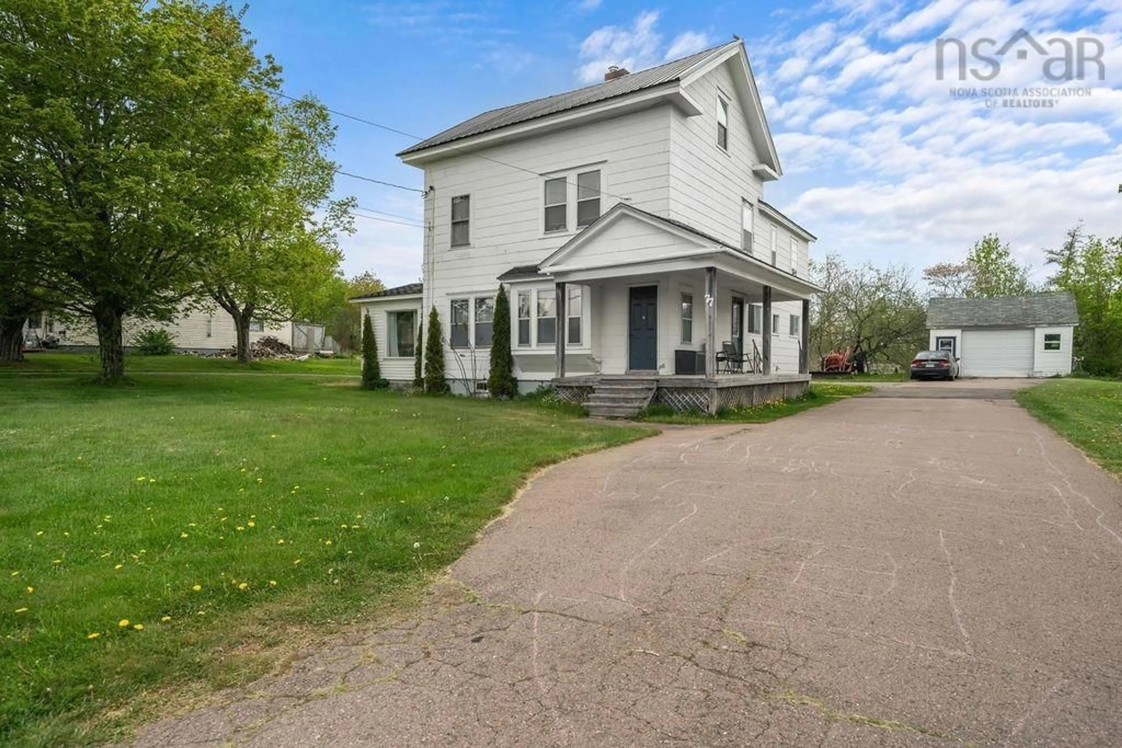 A pic from outside/outdoor area/front of a property/back of a property/a pic from drone, street for 77 Jenks Avenue, Parrsboro Nova Scotia B0M 1S0
