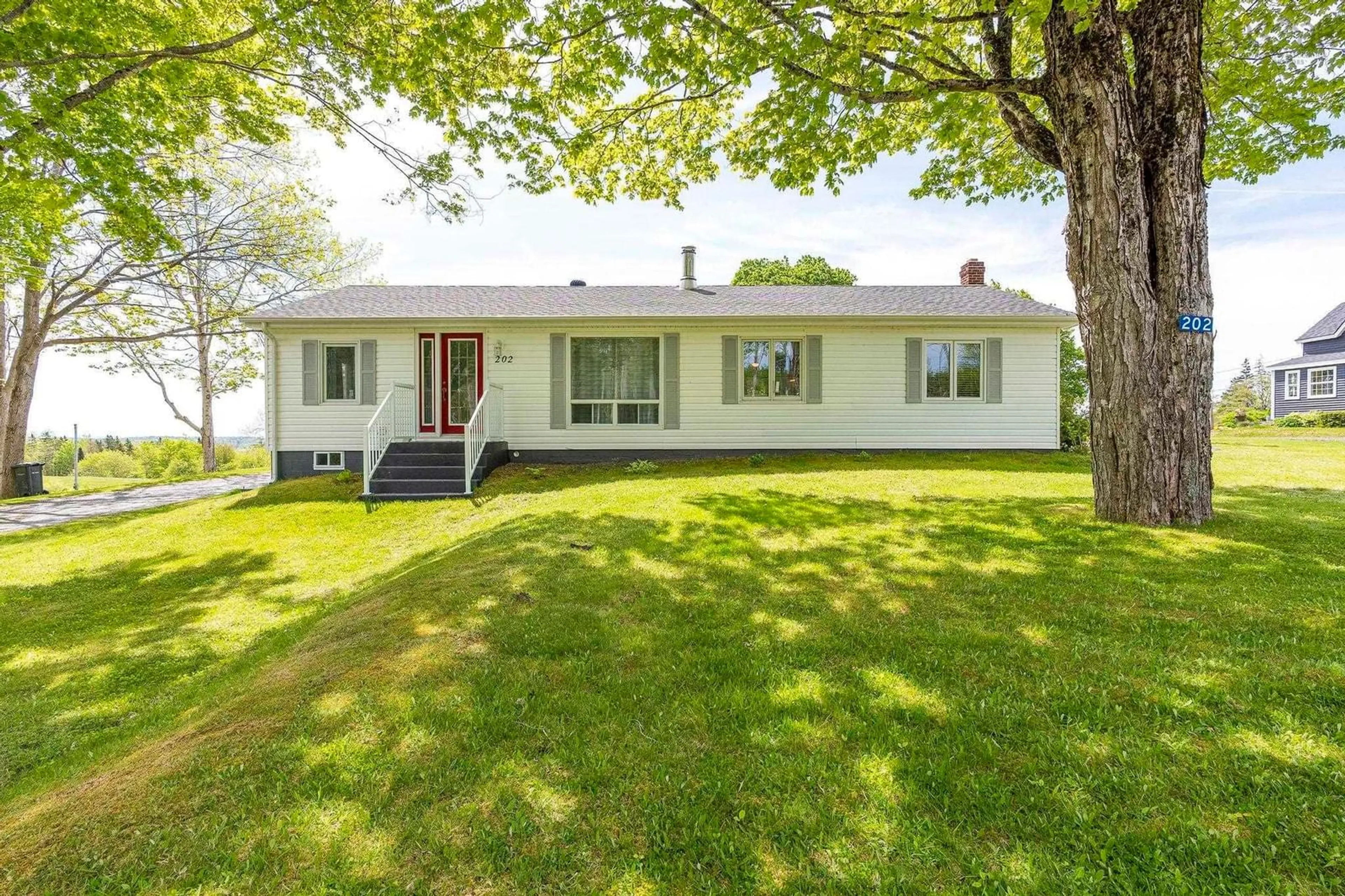 Home with vinyl exterior material, street for 202 Greenland Rd, Greenland Nova Scotia B0S 1B0