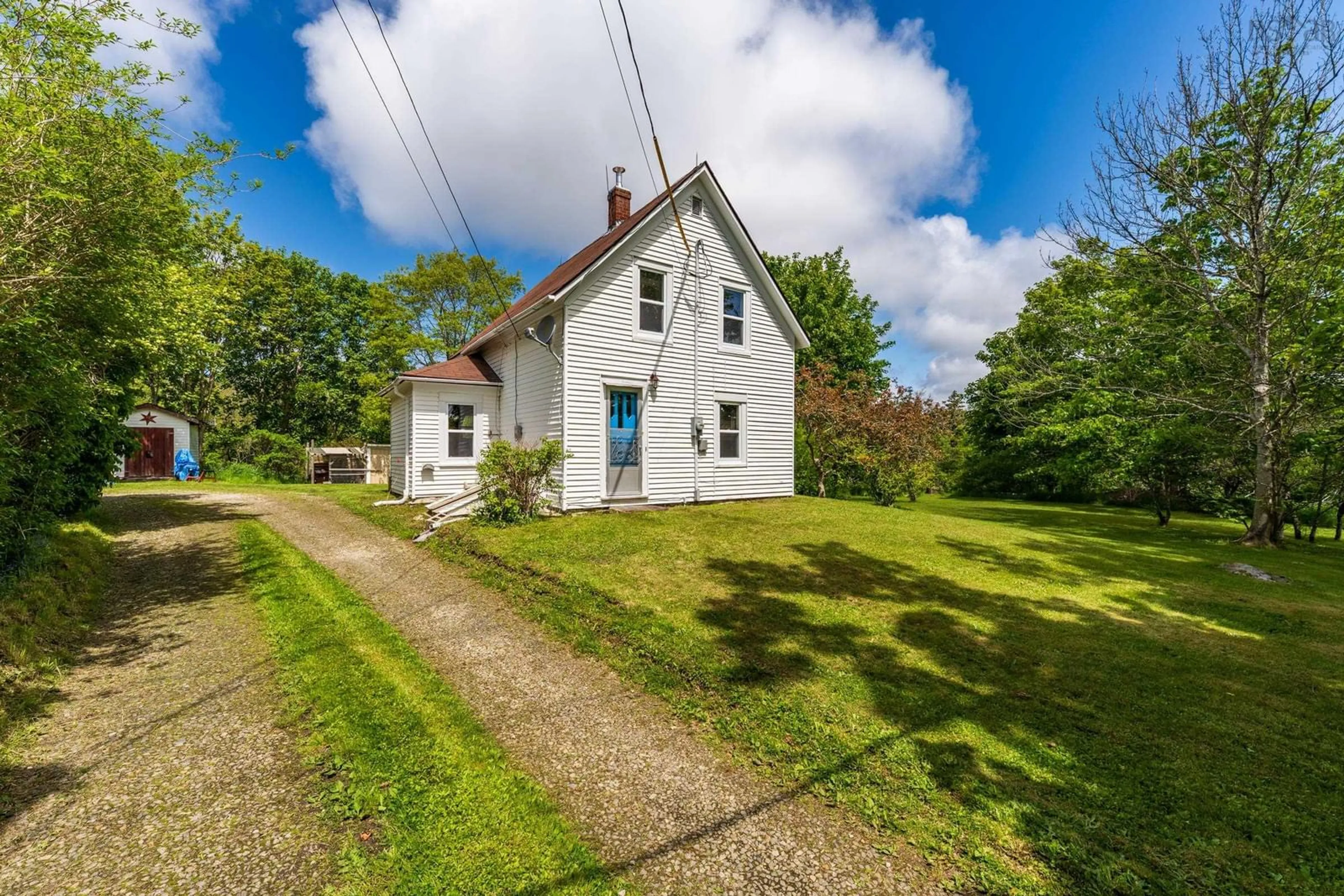 A pic from outside/outdoor area/front of a property/back of a property/a pic from drone, street for 9330 Highway 3, Pleasant Lake Nova Scotia B5A 5J9
