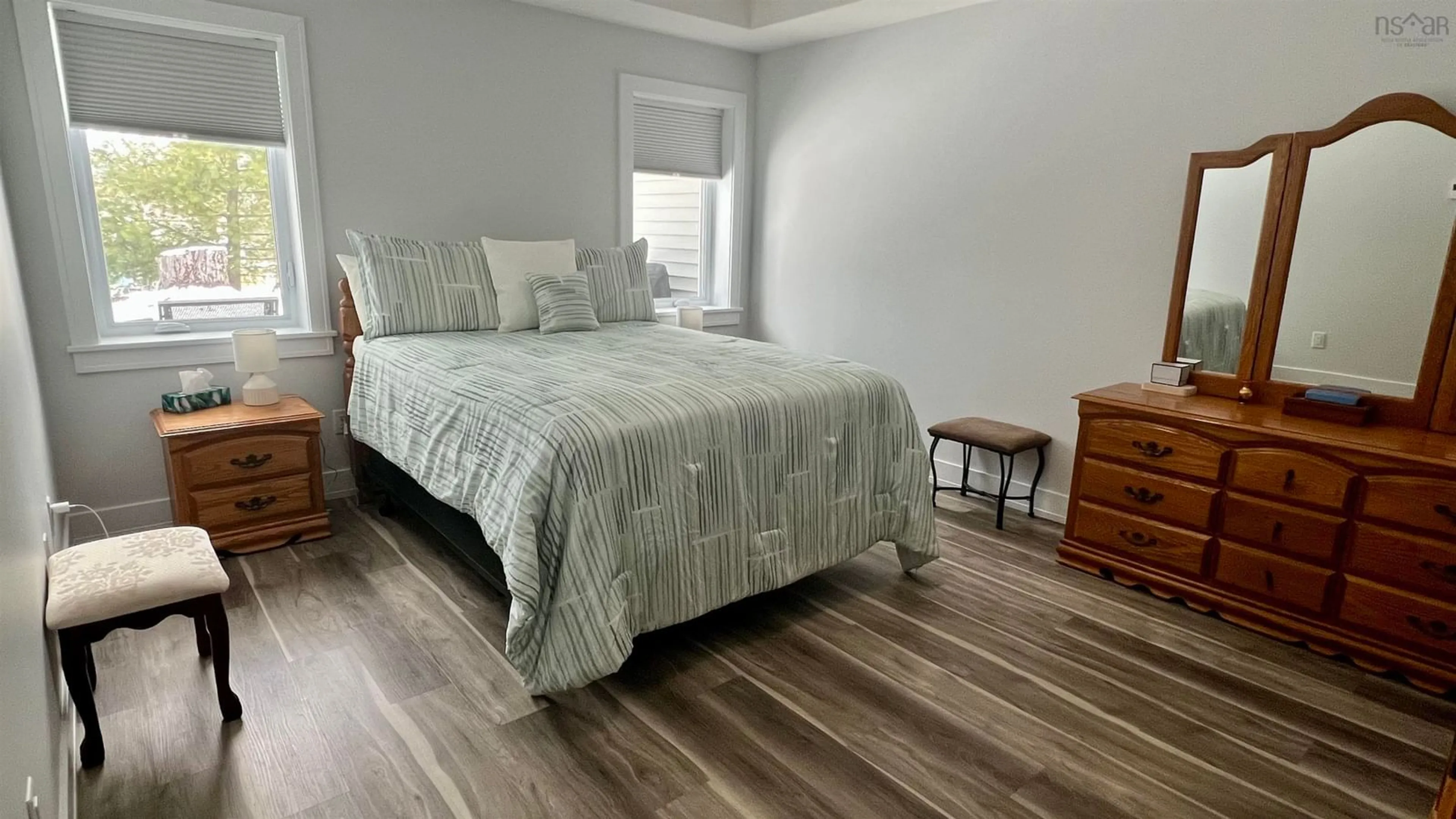 Bedroom with bed, wood/laminate floor for UNIT 3 769 Pictou Rd, East Mountain Nova Scotia B6L 2M8