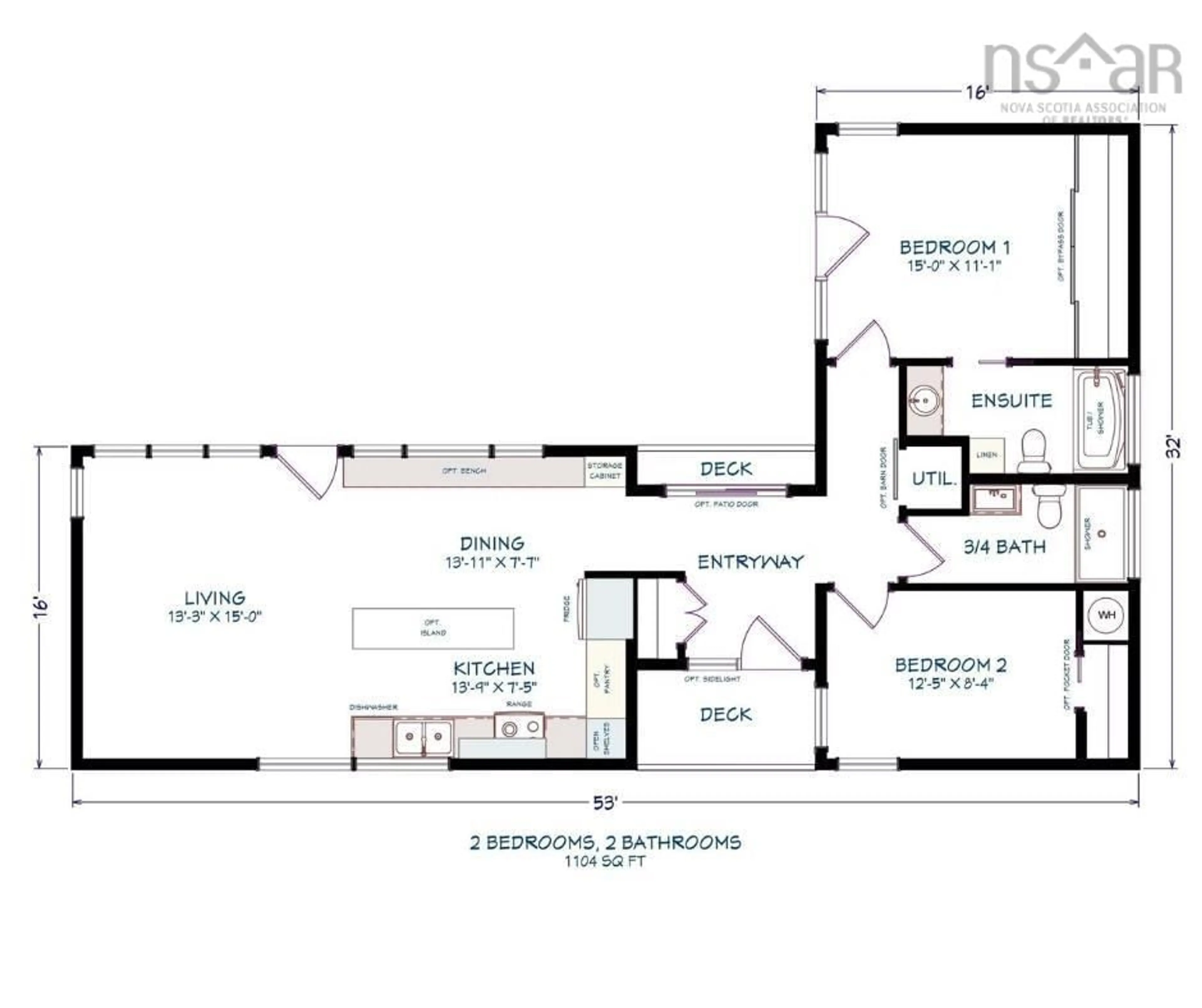 Floor plan for Cabot Trail #1-24, Indian Brook Nova Scotia B0C 1H0