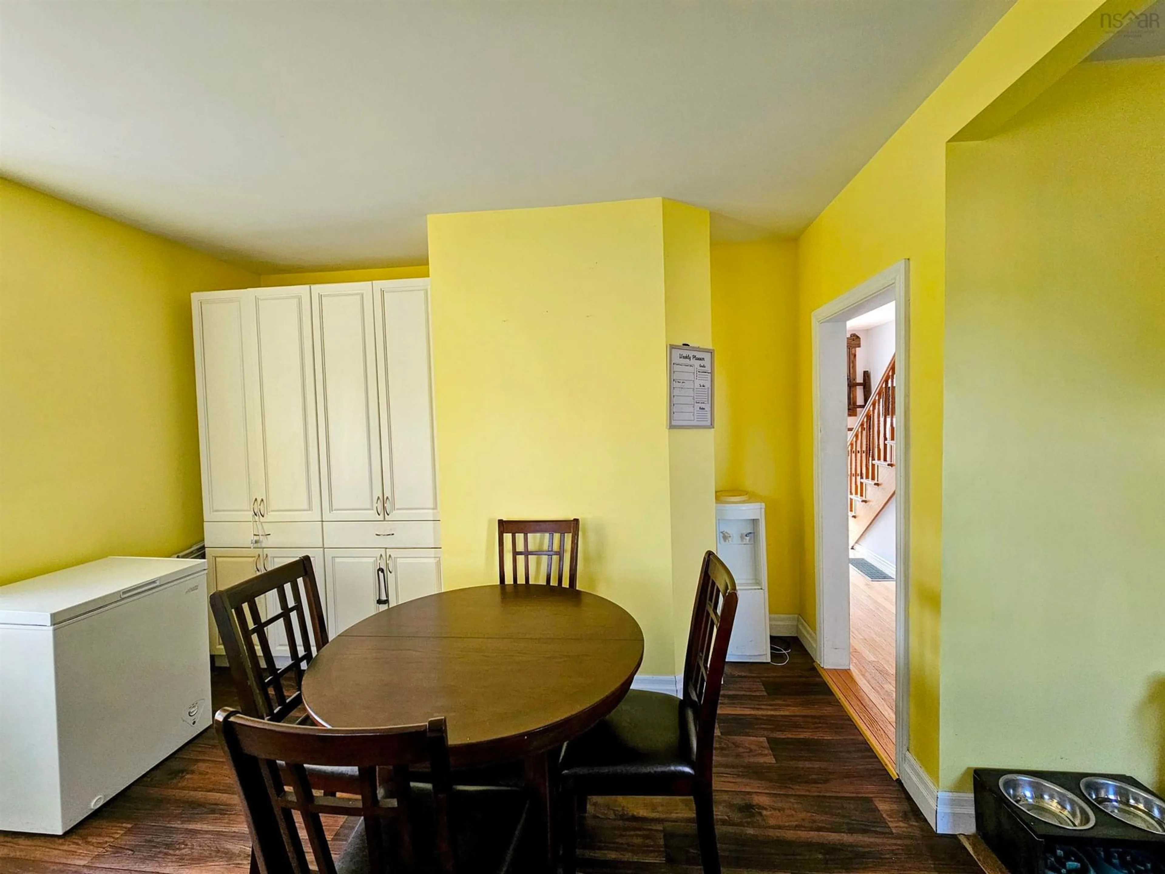 Dining room, wood/laminate floor for 2635 Highway 255 Hwy, Port Morien Nova Scotia B1A 6V1