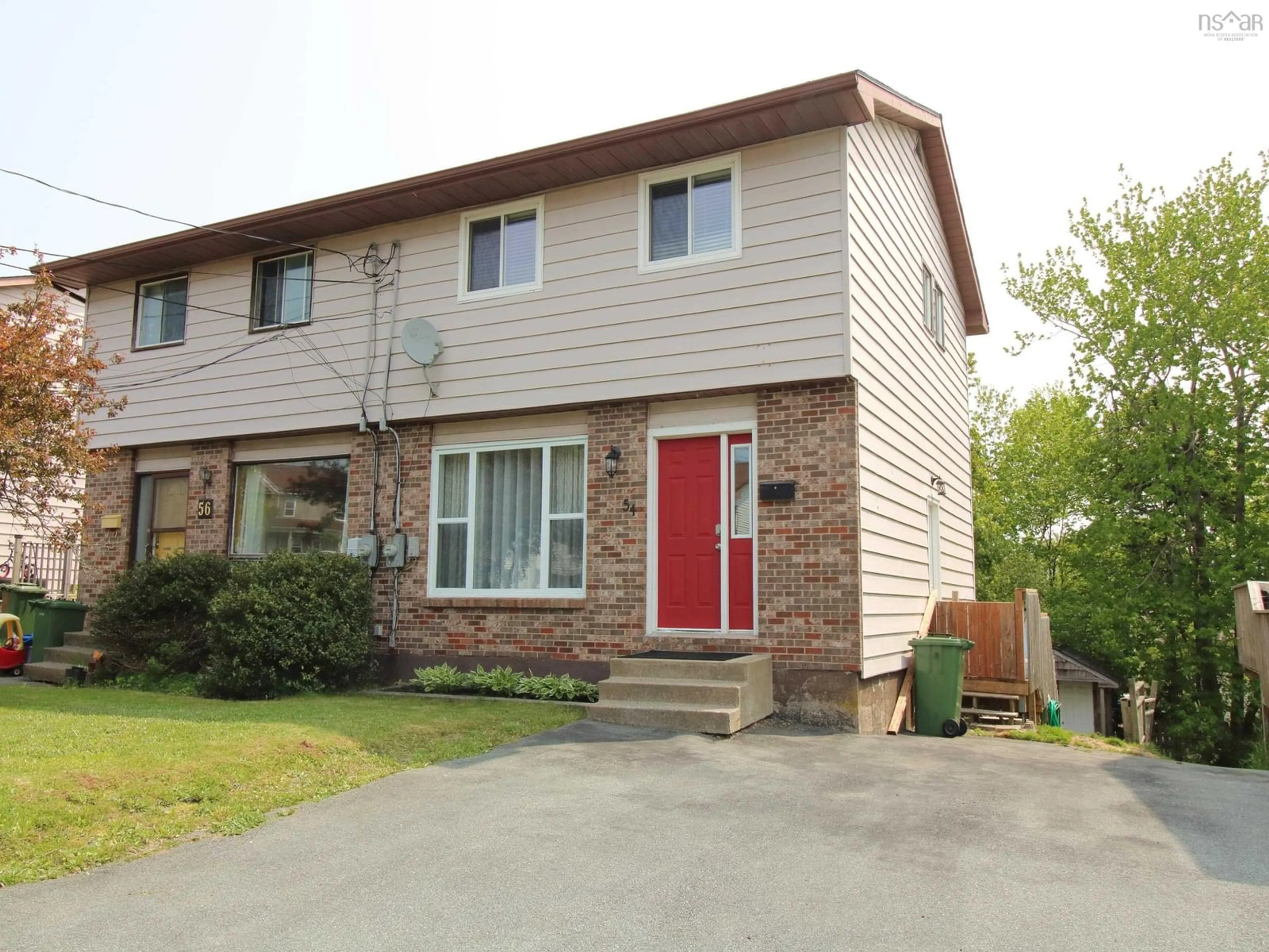 Home with vinyl exterior material, street for 54 Valkyrie Cres, Dartmouth Nova Scotia B2W 5B6