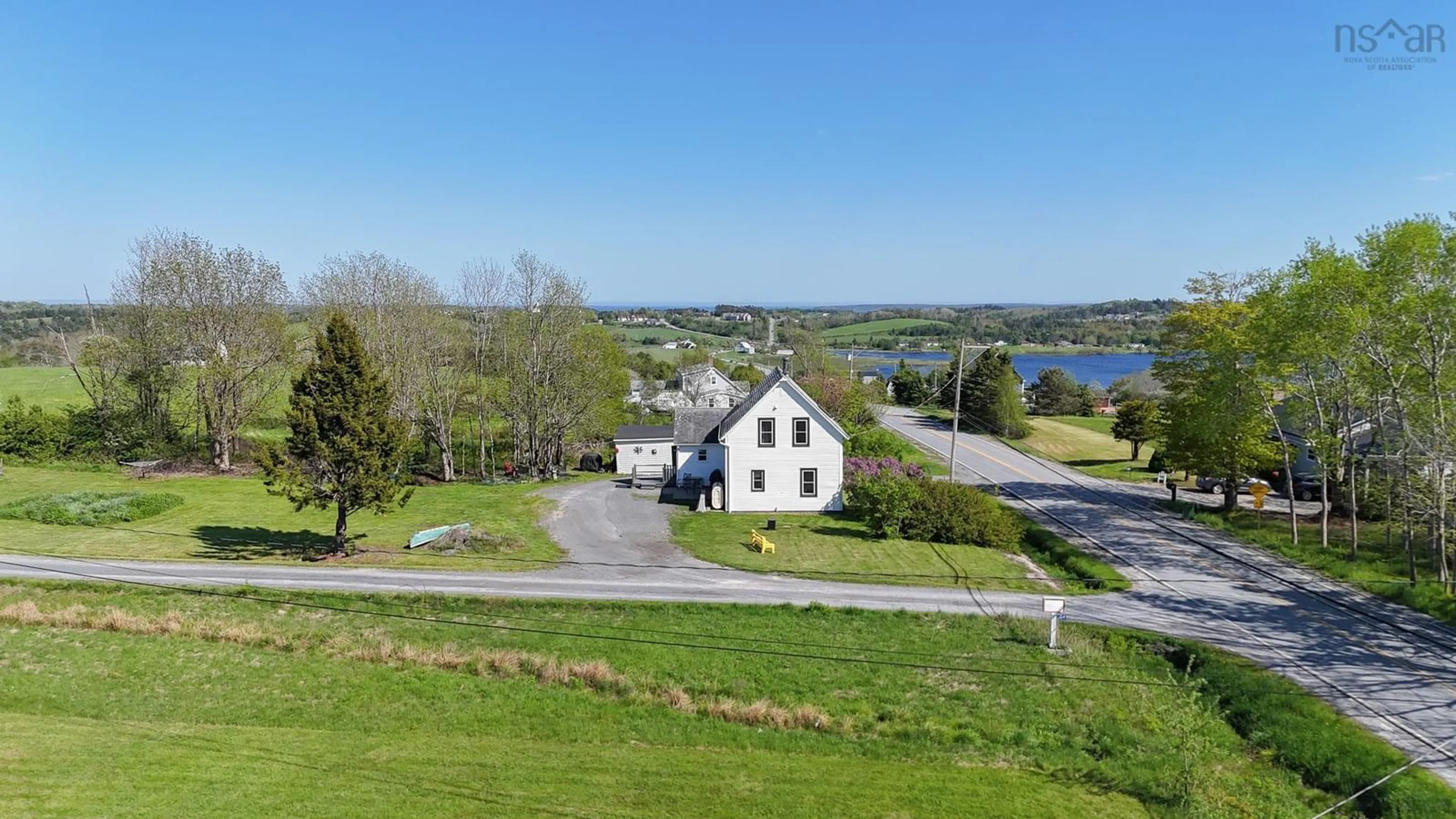 A pic from outside/outdoor area/front of a property/back of a property/a pic from drone, water/lake/river/ocean view for 500 Northwest Rd, Lilydale Nova Scotia B0J 2C0
