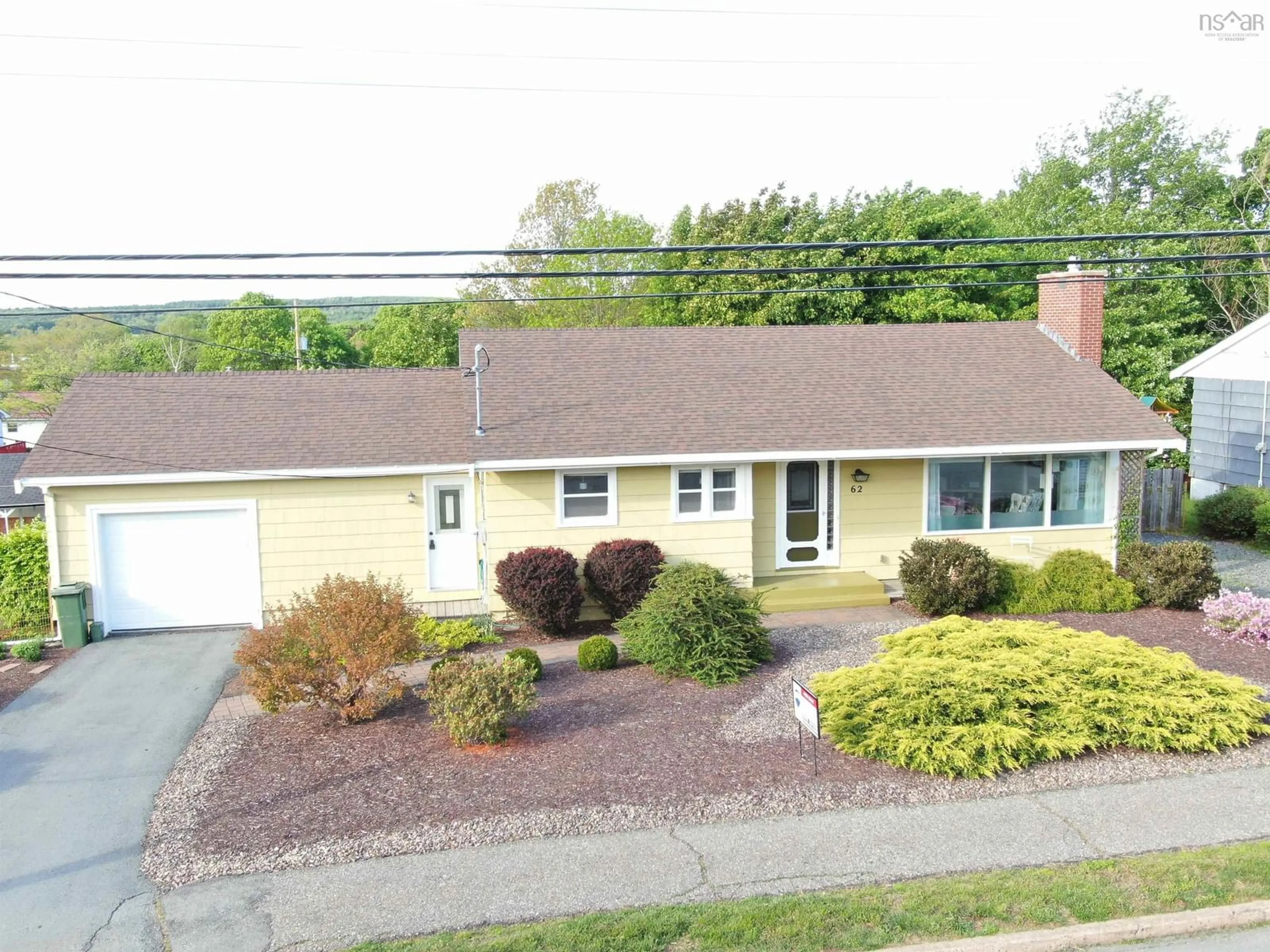 A pic from outside/outdoor area/front of a property/back of a property/a pic from drone, street for 62 Hillcrest St, Bridgewater Nova Scotia B4V 1S9