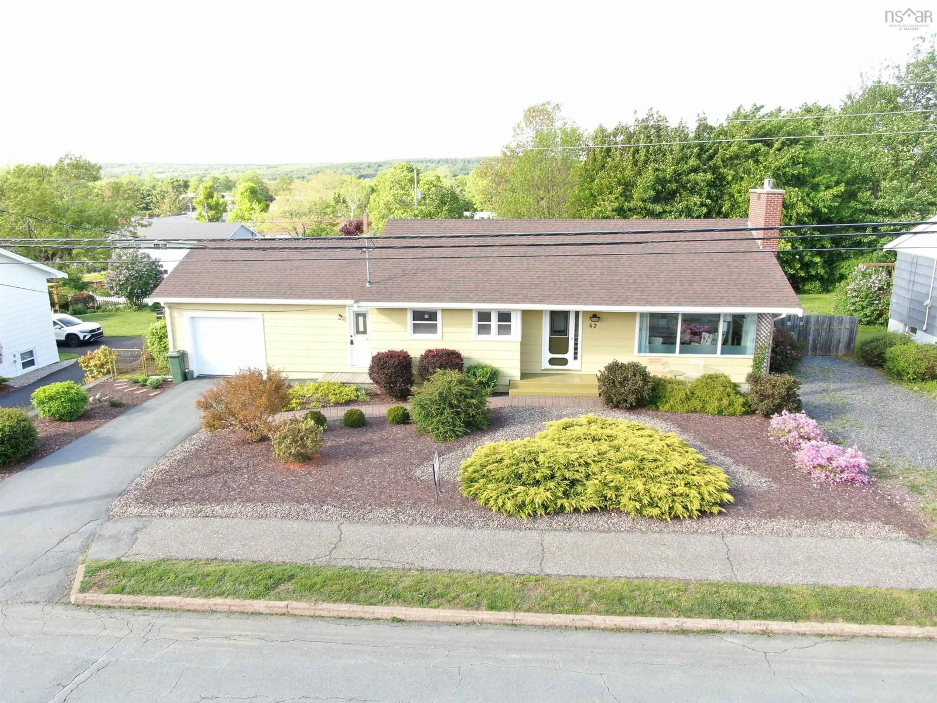A pic from outside/outdoor area/front of a property/back of a property/a pic from drone, street for 62 Hillcrest St, Bridgewater Nova Scotia B4V 1S9