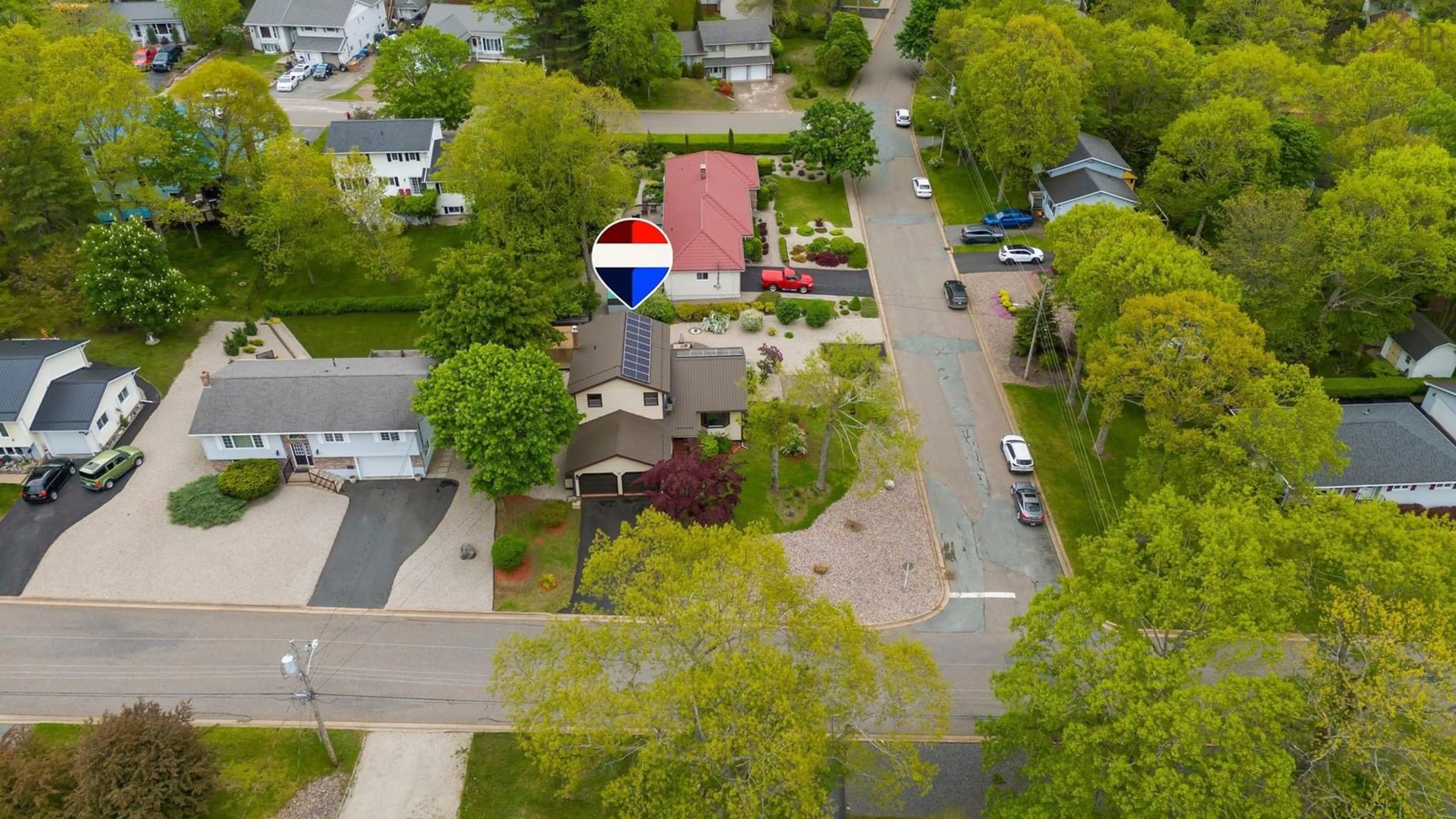 A pic from outside/outdoor area/front of a property/back of a property/a pic from drone, street for 28 Macneil Dr, Bridgewater Nova Scotia B4V 3Y8