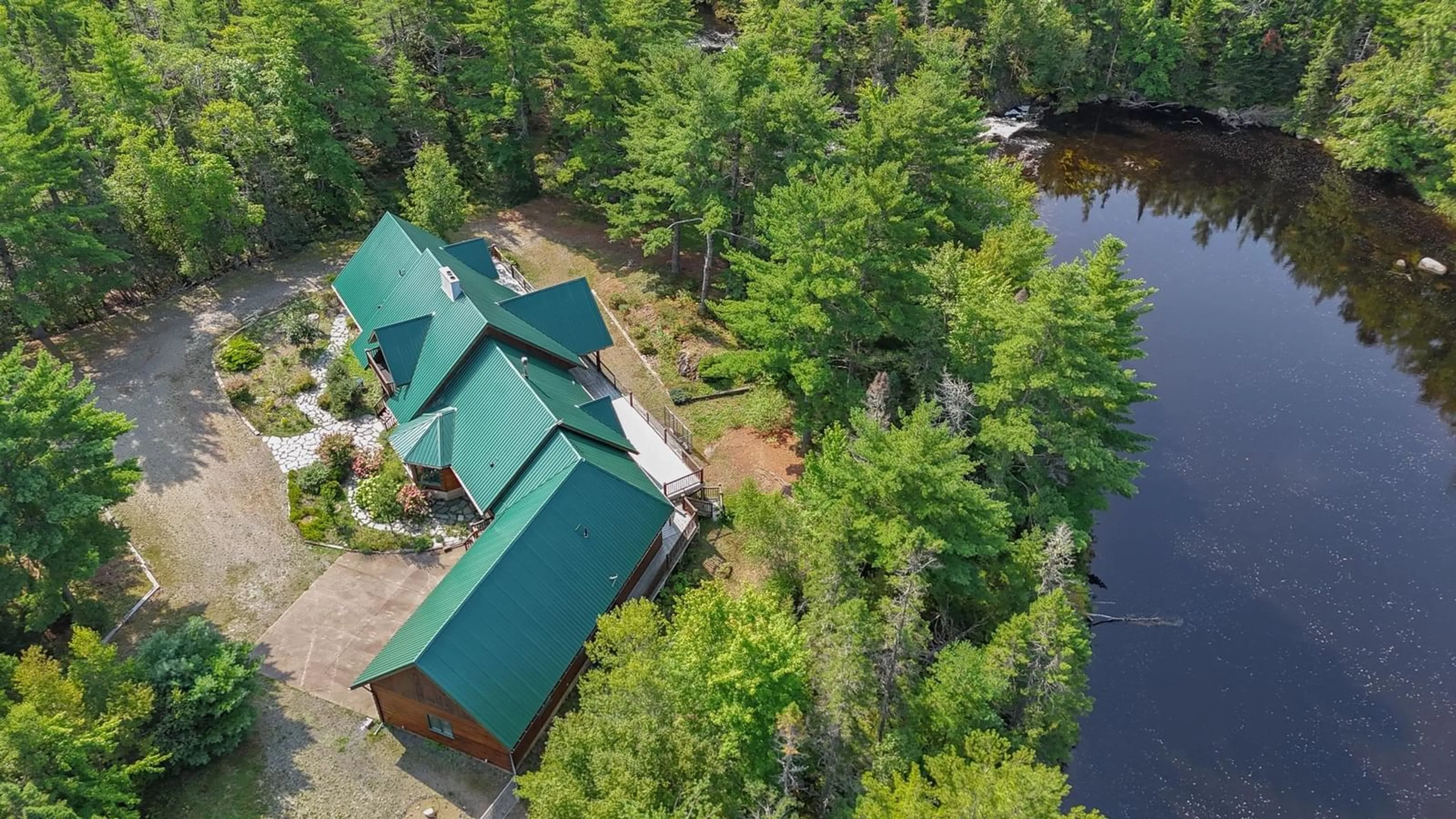 A pic from outside/outdoor area/front of a property/back of a property/a pic from drone, water/lake/river/ocean view for 1591 Newburne Rd, Newburne Nova Scotia B0R 1A0