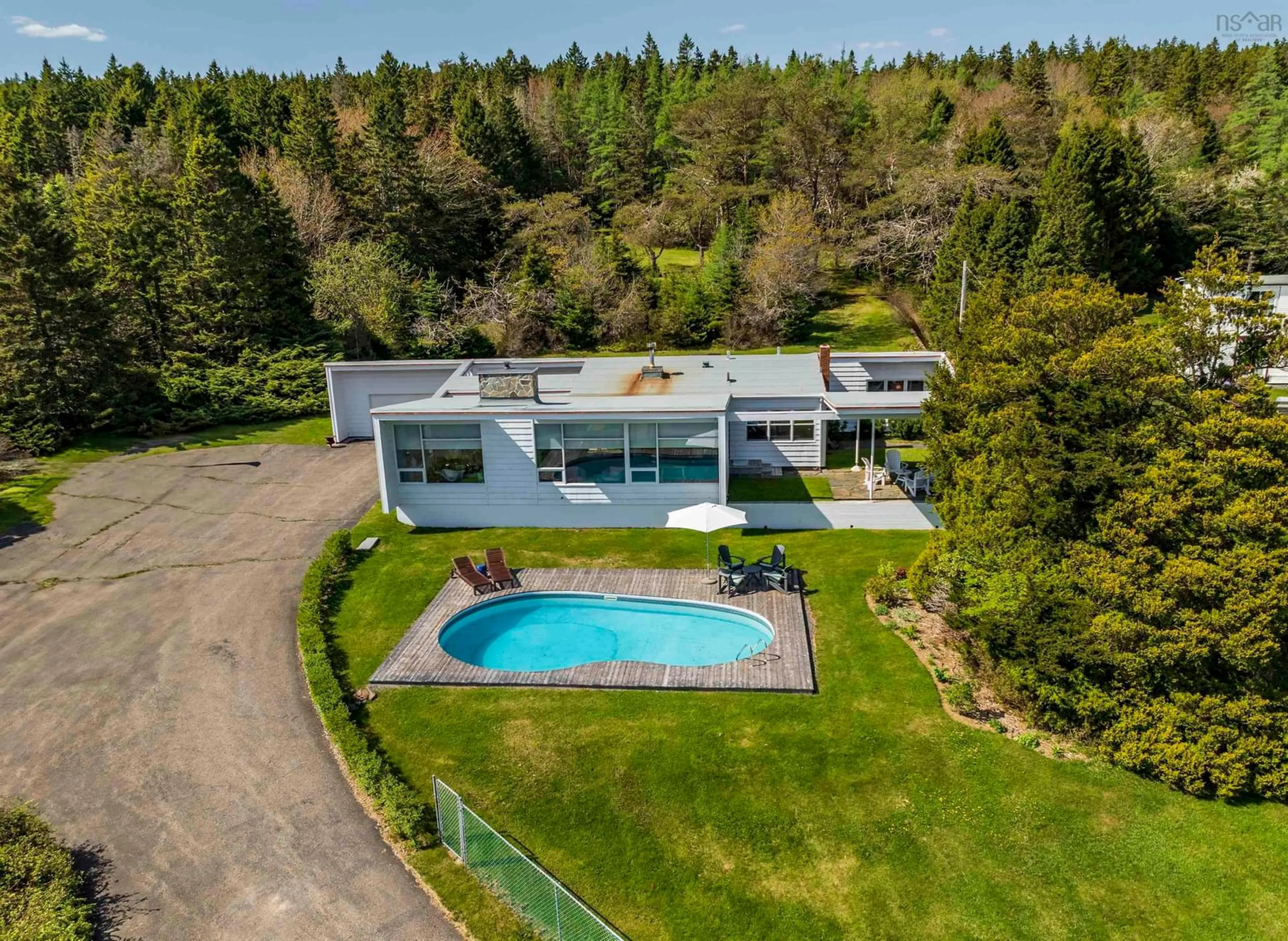 A pic from outside/outdoor area/front of a property/back of a property/a pic from drone, water/lake/river/ocean view for 252 North Side Rd, Riverport Nova Scotia B0J 2W0