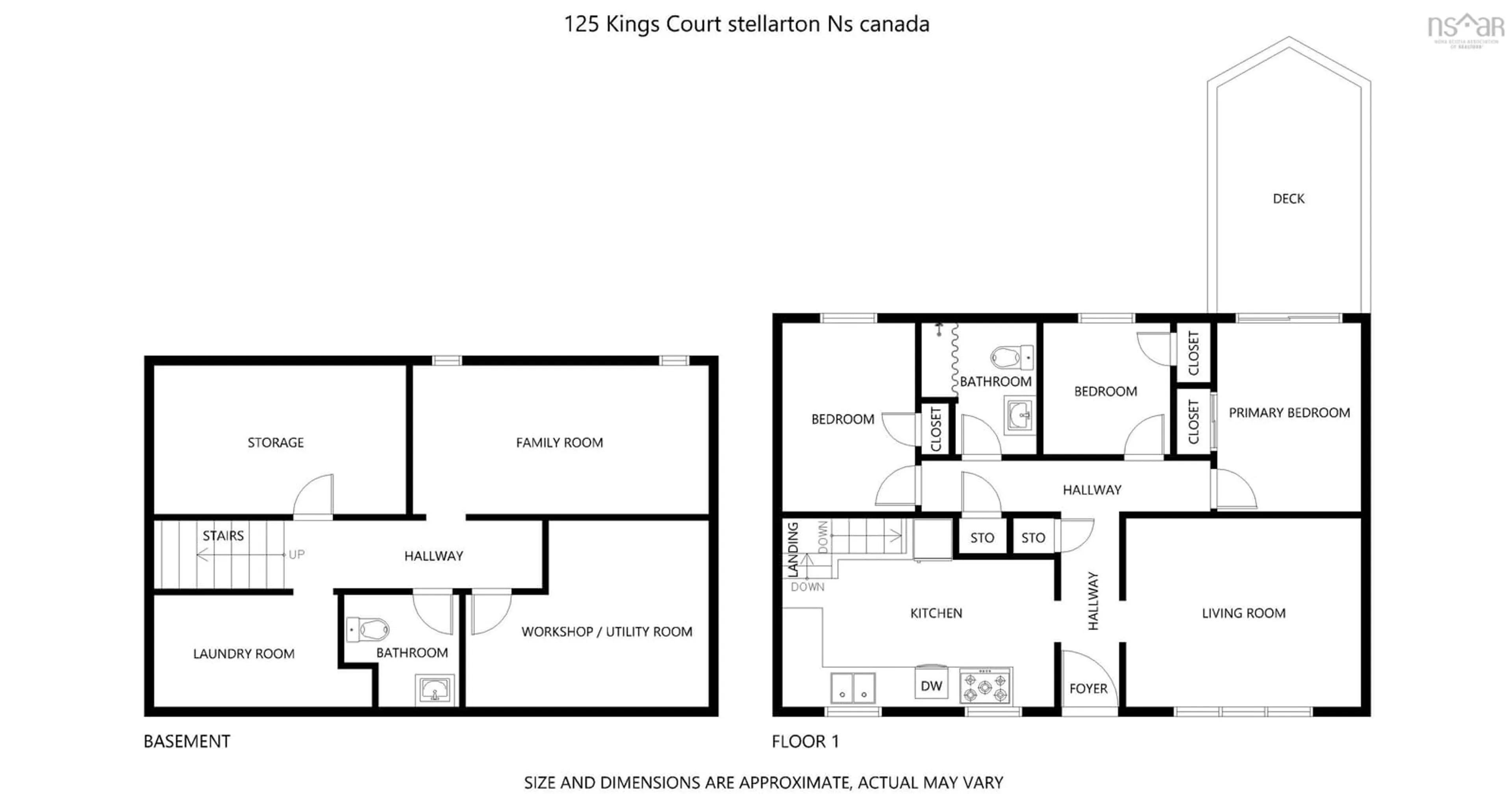 Floor plan for 135 Kings Crt, Stellarton Nova Scotia B0K 1S0