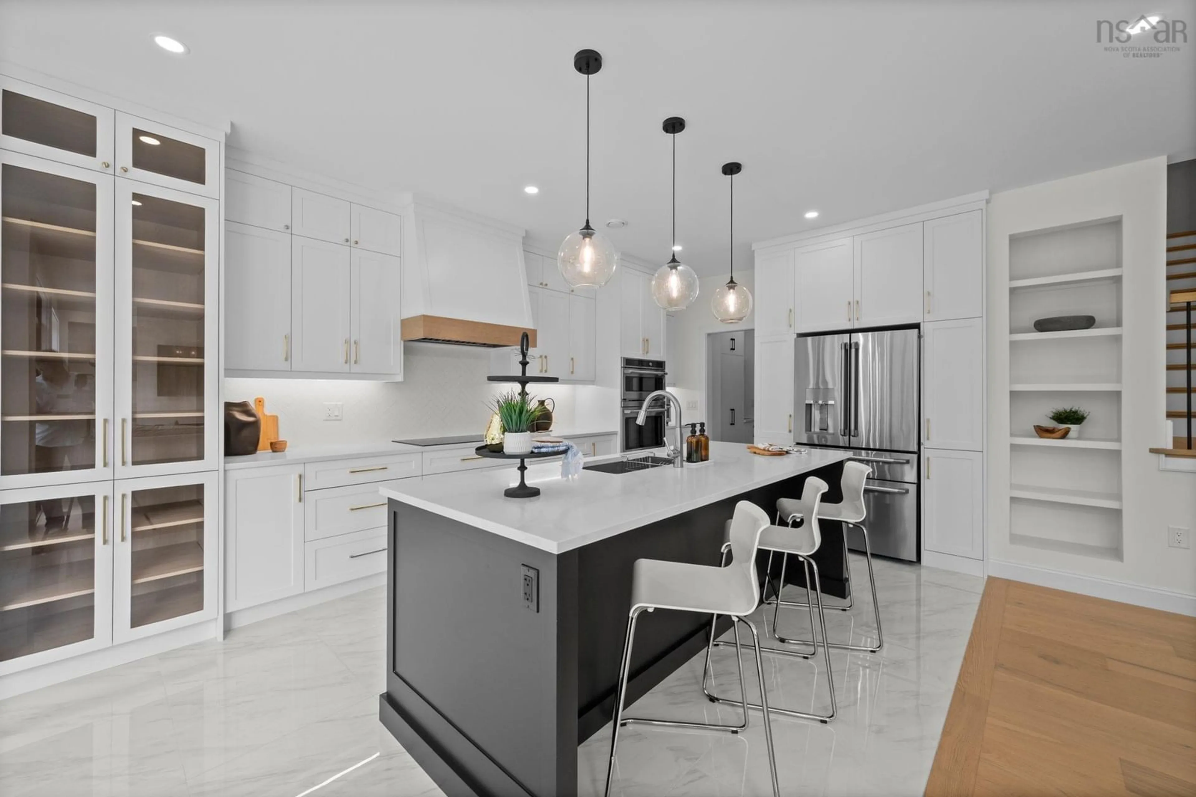 Contemporary kitchen, ceramic/tile floor for 129 Bently Dr, Halifax Nova Scotia B3S 0C4