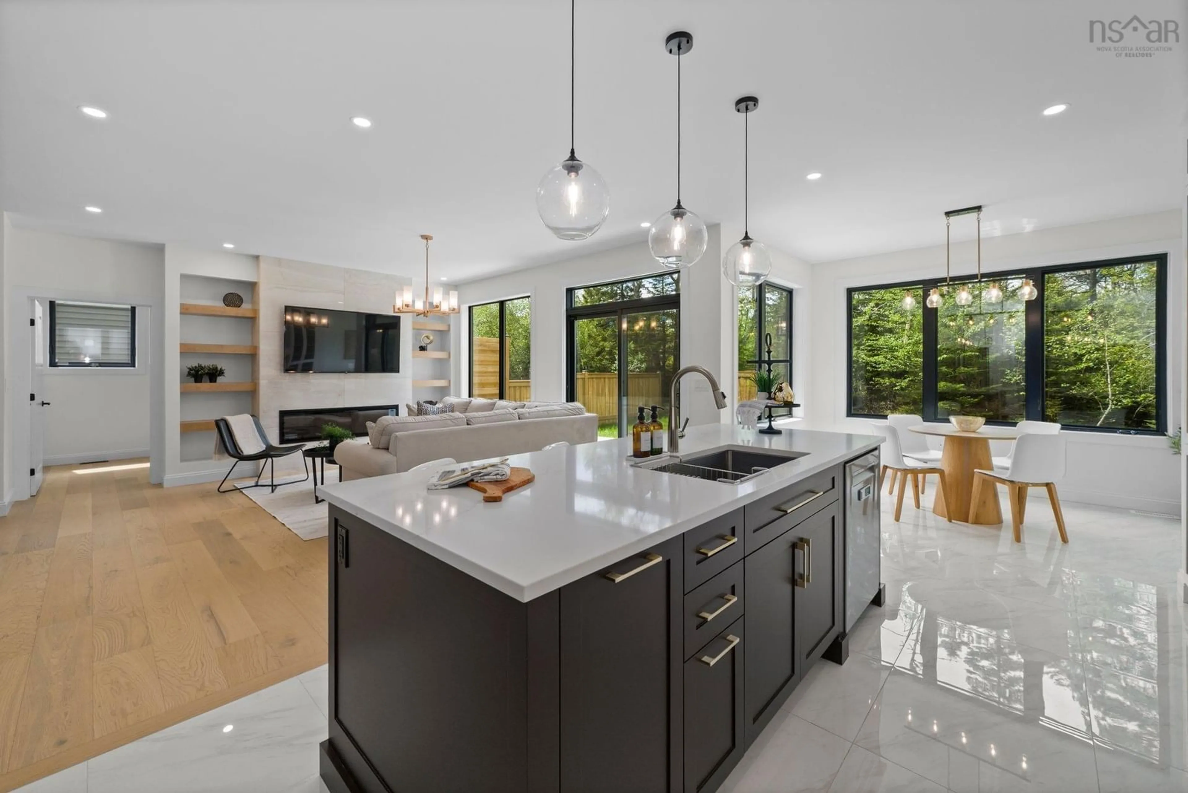 Open concept kitchen, ceramic/tile floor for 129 Bently Dr, Halifax Nova Scotia B3S 0C4
