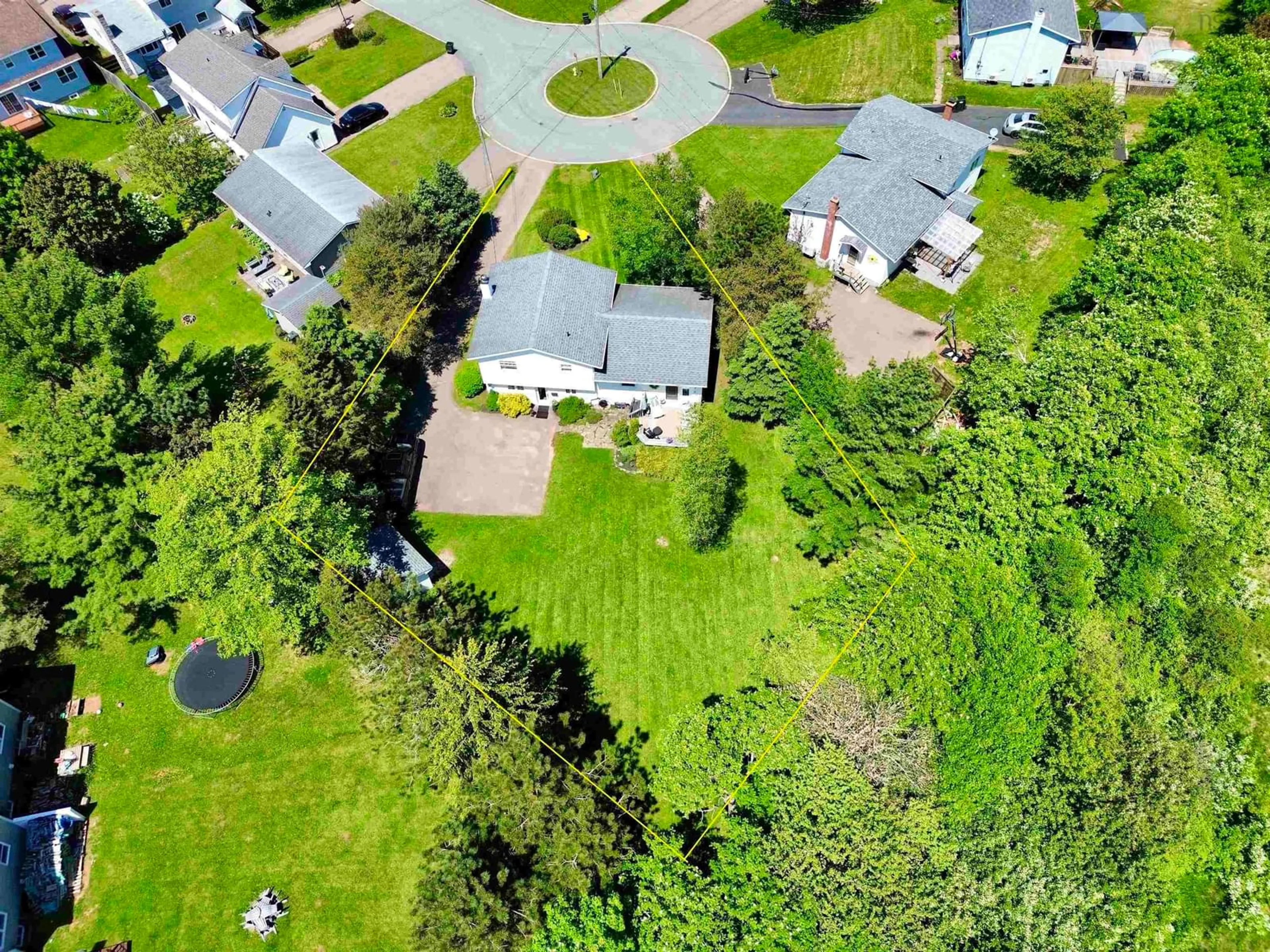 A pic from outside/outdoor area/front of a property/back of a property/a pic from drone, street for 9 Centennial Crt, Amherst Nova Scotia B4H 4V5