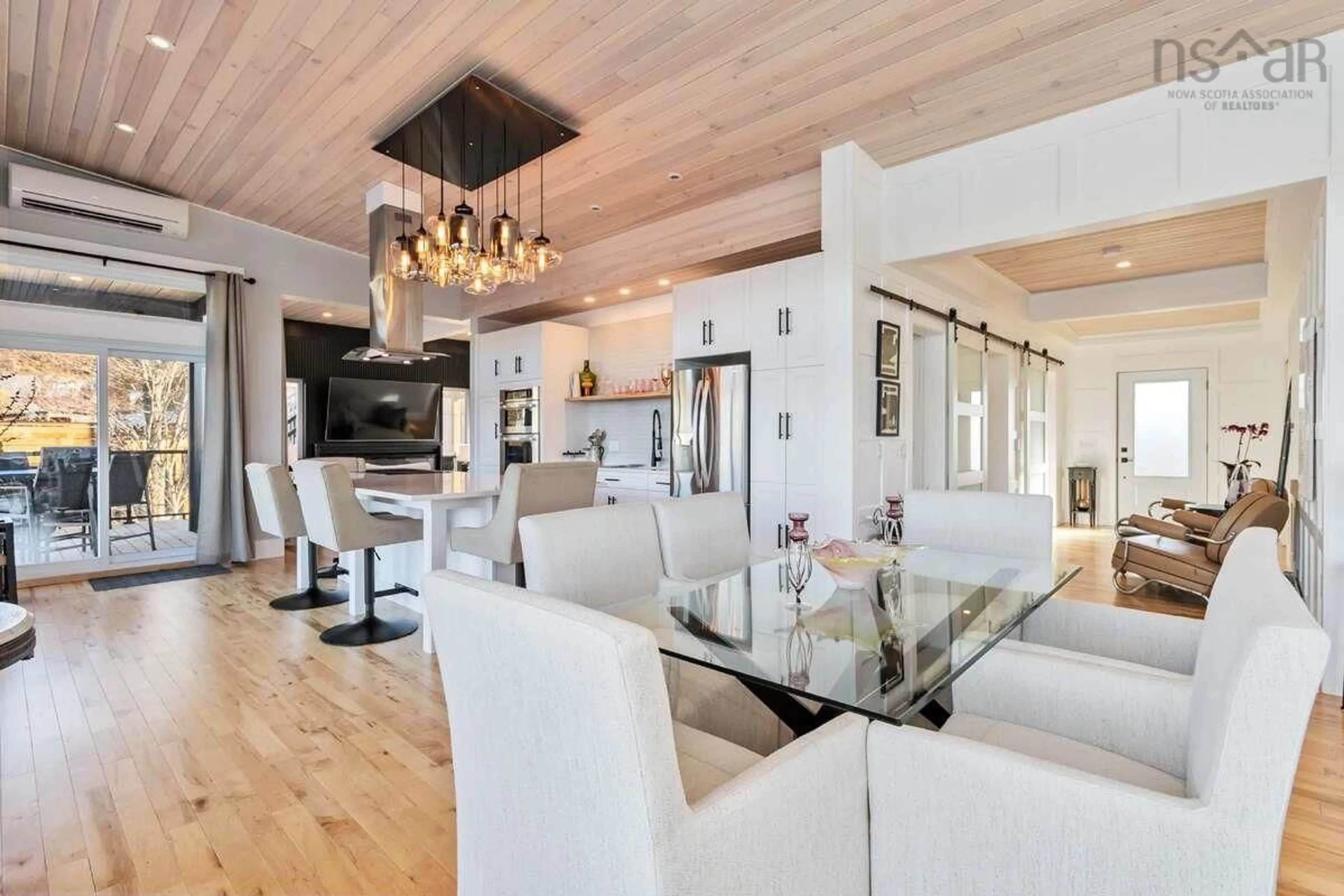 Open concept kitchen, wood/laminate floor for 693 Masons Beach Rd #2, First South Nova Scotia B0J 2C0