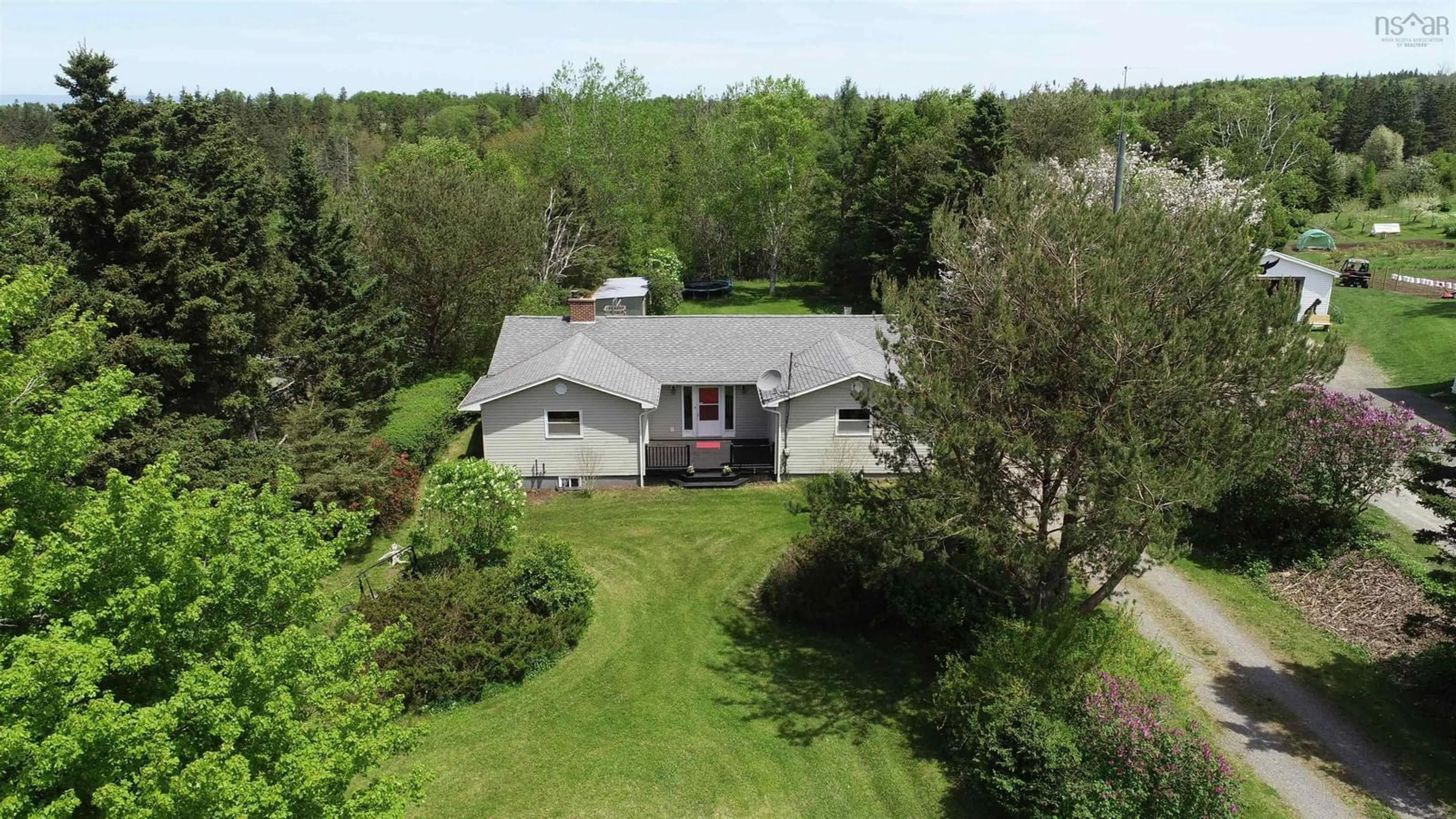 A pic from outside/outdoor area/front of a property/back of a property/a pic from drone, unknown for 4520 Black Rock Rd, Canada Creek Nova Scotia B0P 1V0