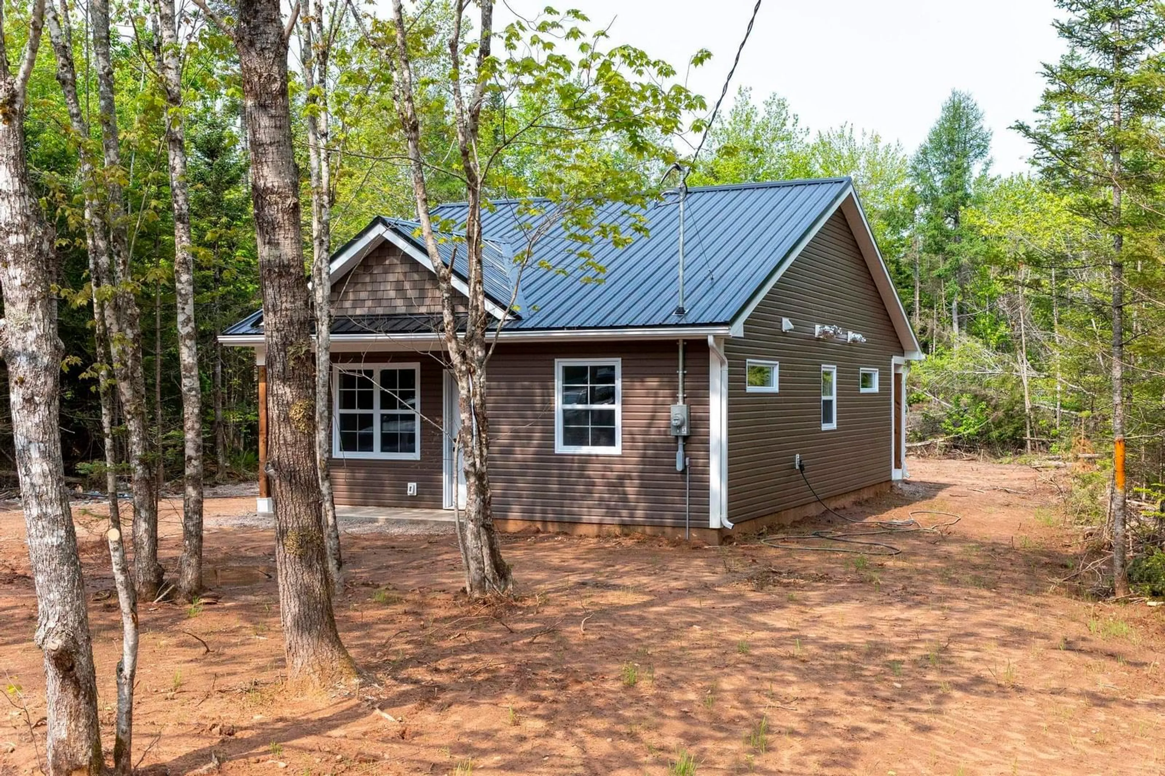 Home with vinyl exterior material, street for 1557 Belmont Rd, Belmont Nova Scotia B0M 1G0