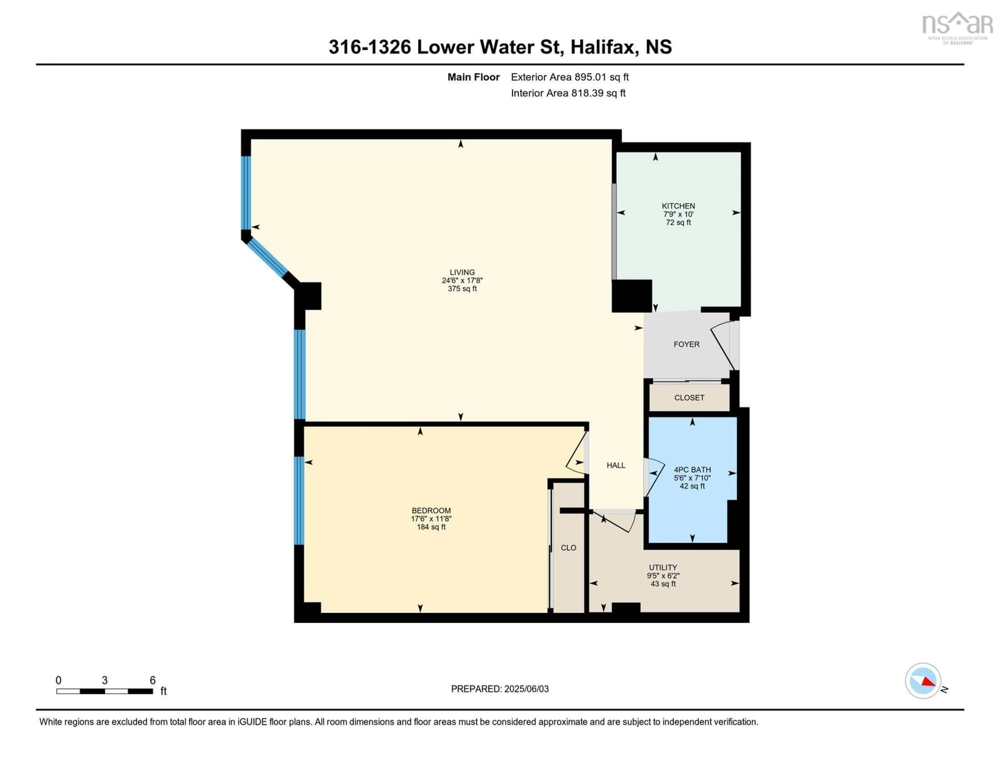 Floor plan for 1326 Lower Water St #316, Halifax Nova Scotia B3J 3R3