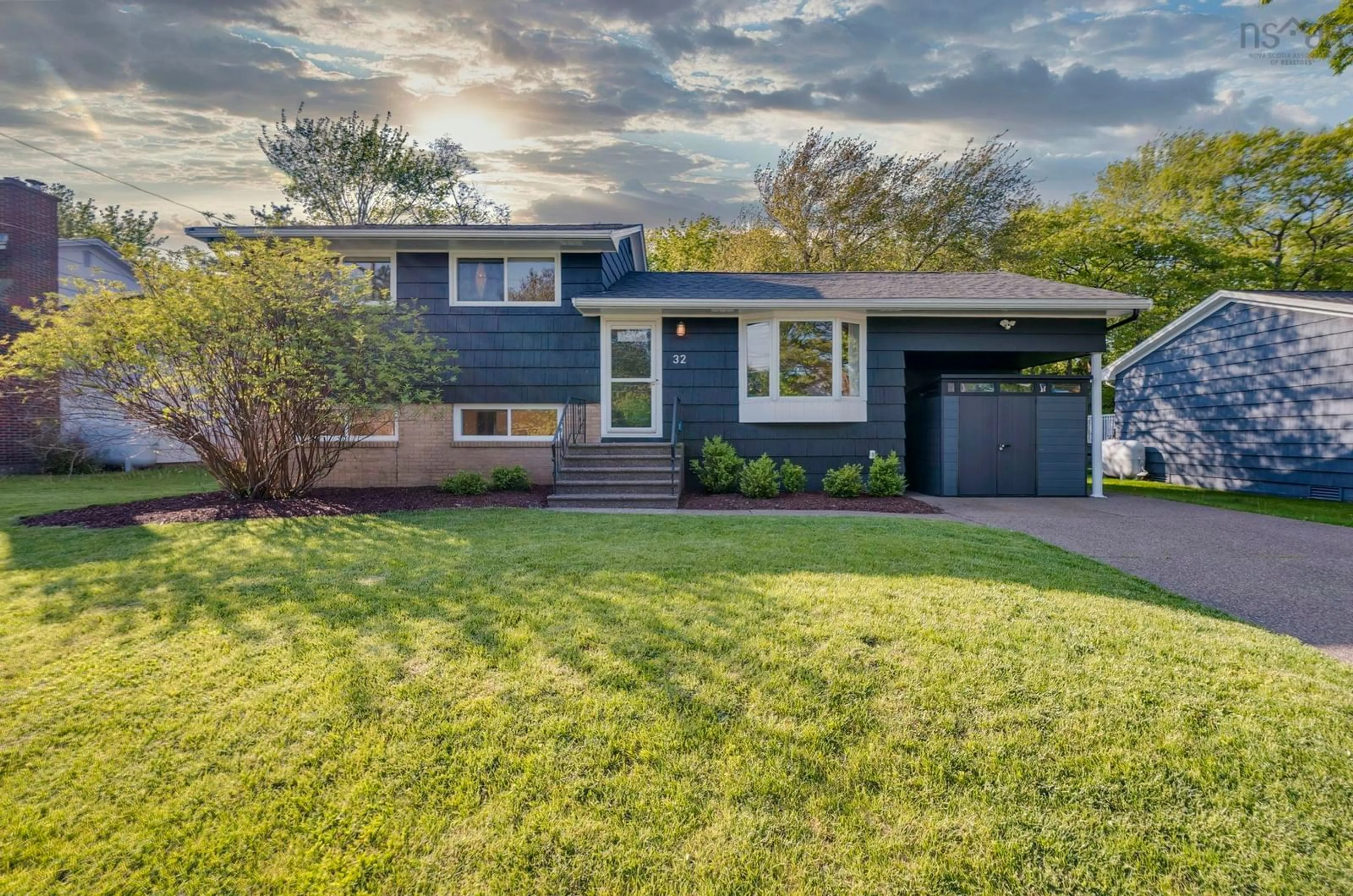 Home with vinyl exterior material, street for 32 Nightingale Dr, Halifax Nova Scotia B3M 1V4