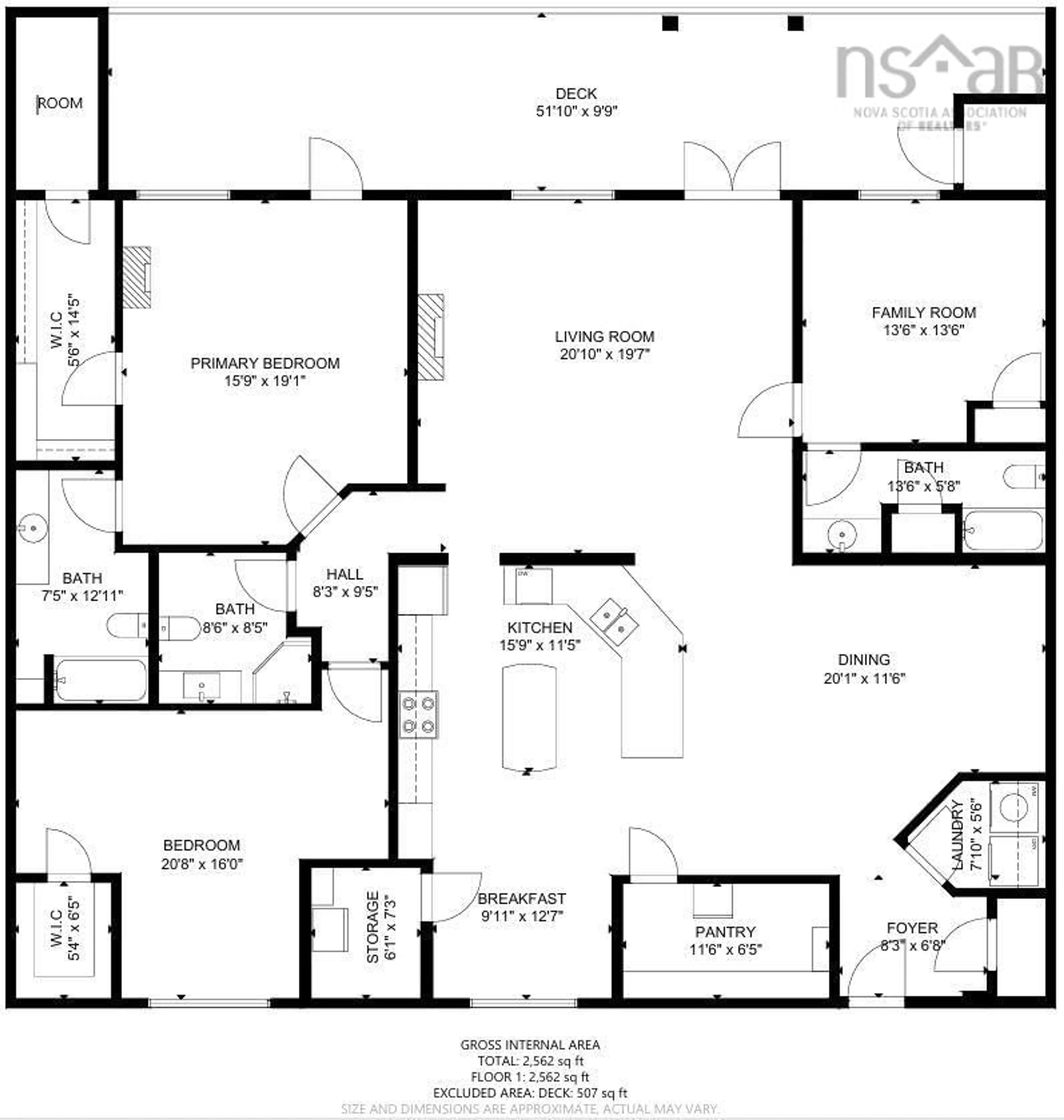 Floor plan for 42 Bigelow St #302, Wolfville Nova Scotia B4P 0A4