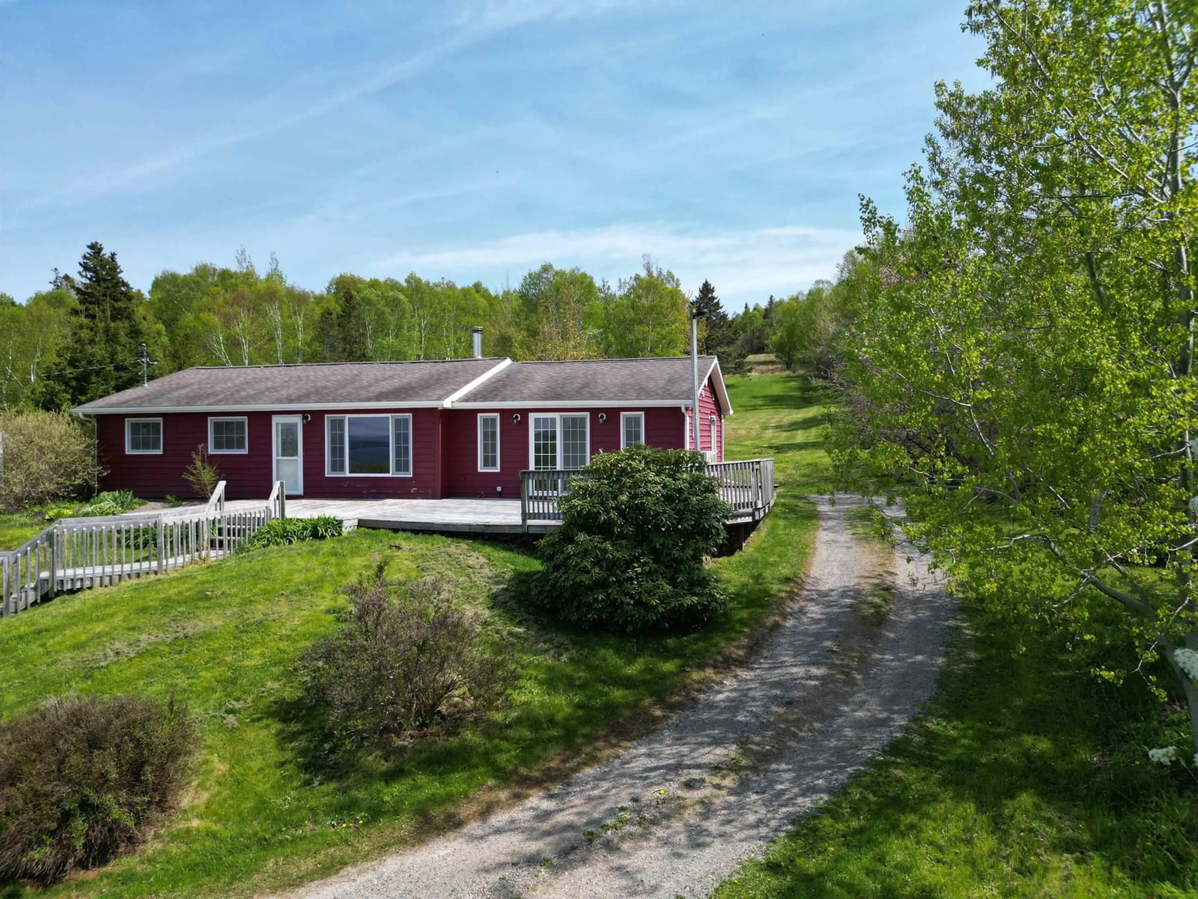A pic from outside/outdoor area/front of a property/back of a property/a pic from drone, street for 6783 Grand Narrows Highway, Shenacadie Nova Scotia B1T 1M6