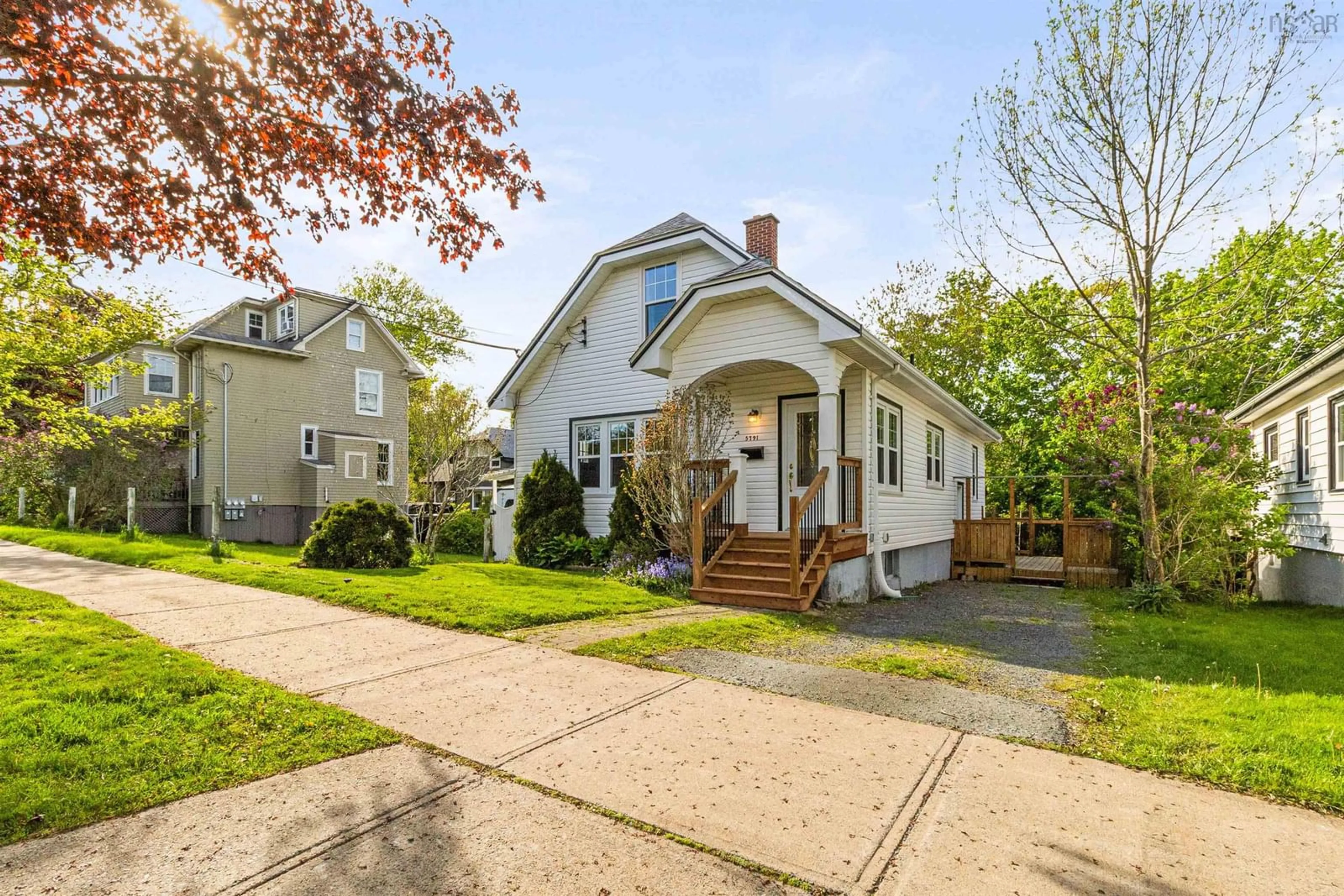 Home with vinyl exterior material, street for 5791 Southwood Dr, Halifax Nova Scotia B3H 1E6