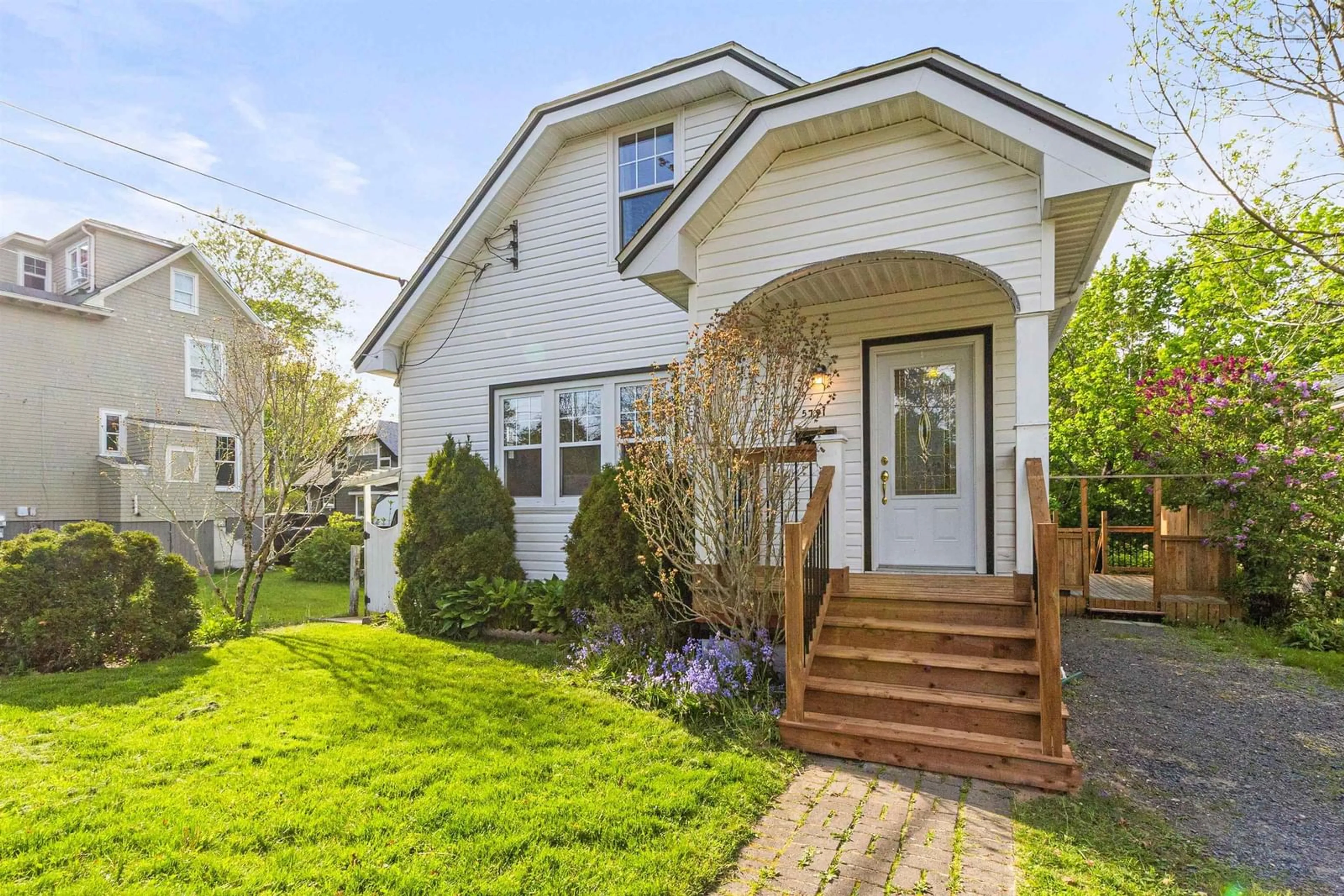 Home with vinyl exterior material, street for 5791 Southwood Dr, Halifax Nova Scotia B3H 1E6